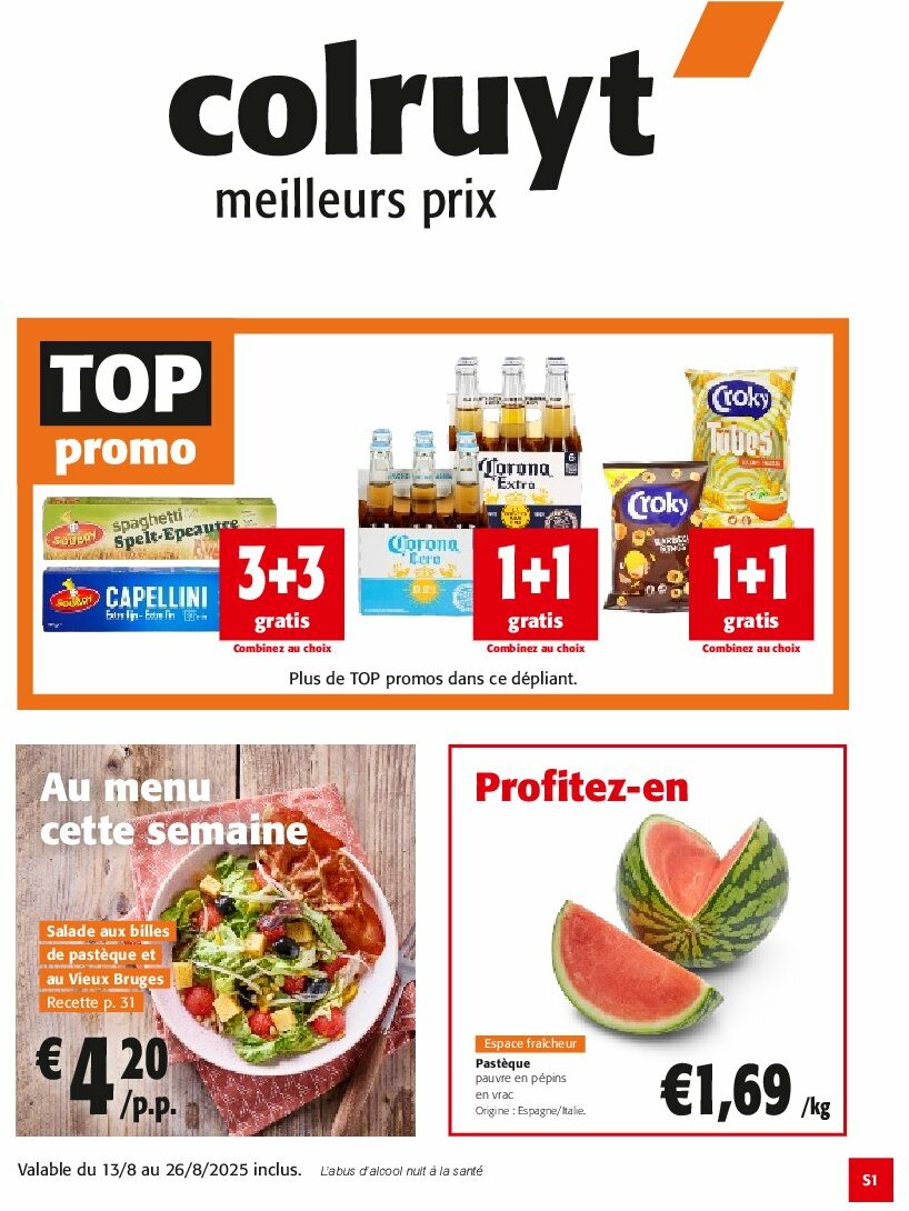 Colruyt folder geldig vanaf 13/08 - 26/08