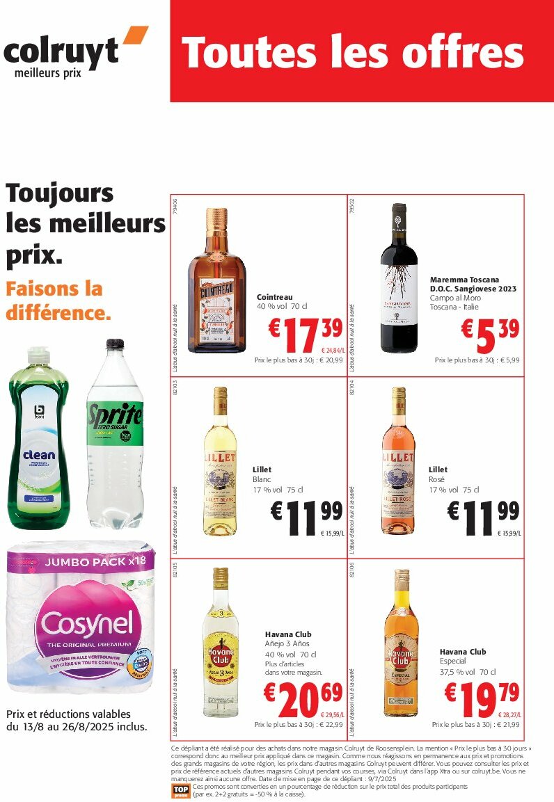Colruyt - Toutes les offres folder geldig vanaf 13/08 - 26/08