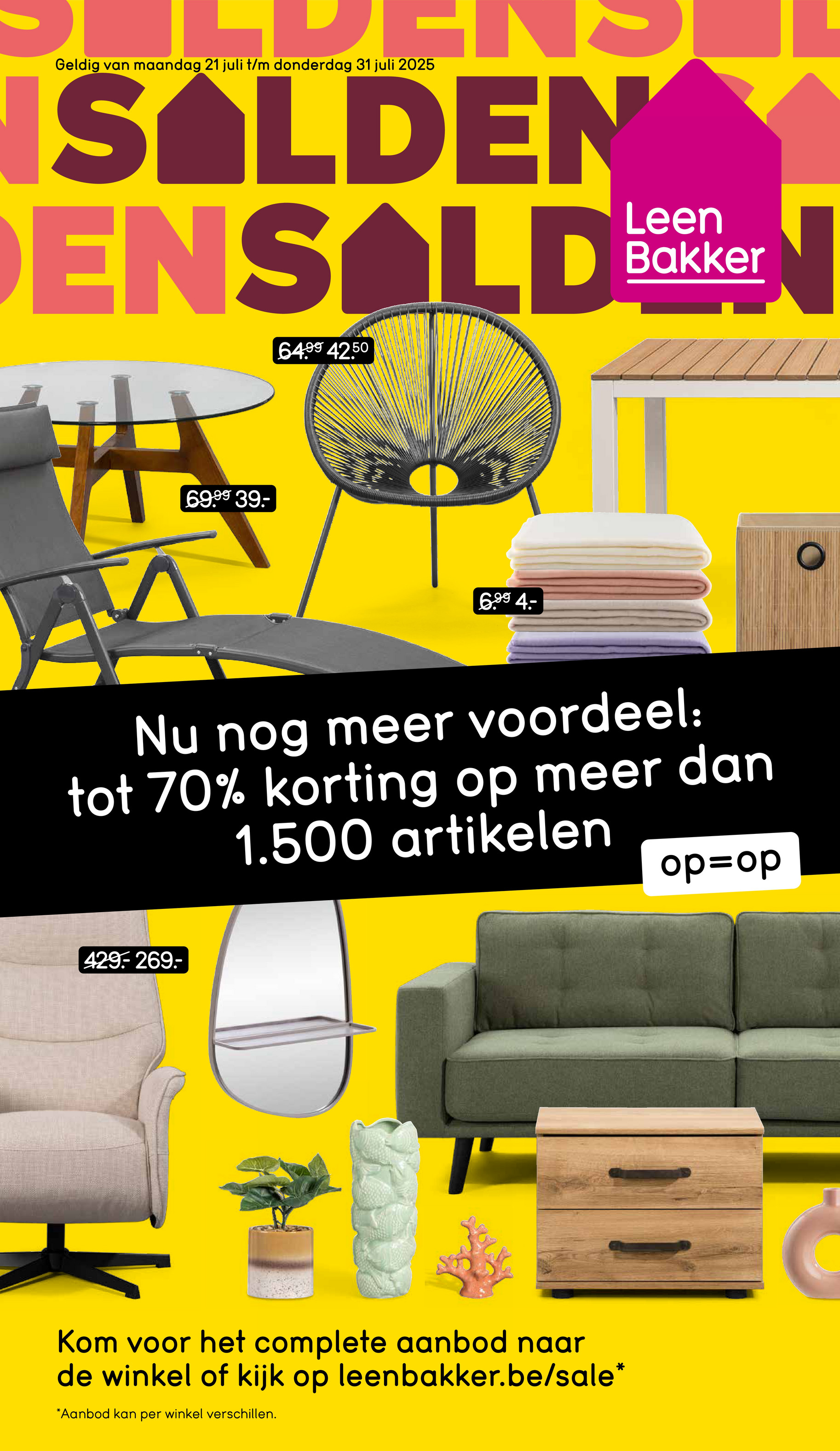 Leen Bakker folder geldig vanaf 21/07 - 31/07