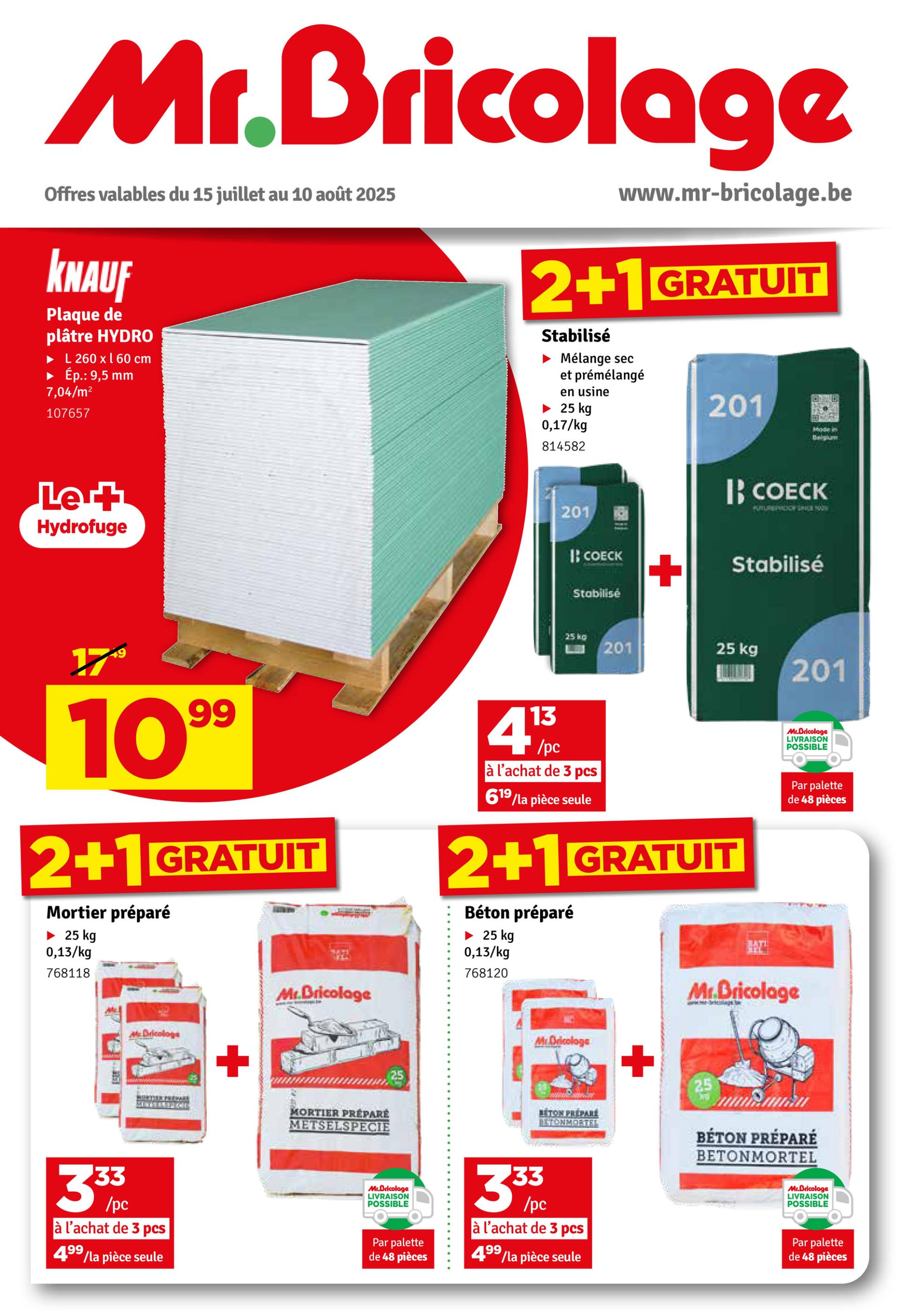 Mr. Bricolage folder geldig vanaf 15/07 - 10/08