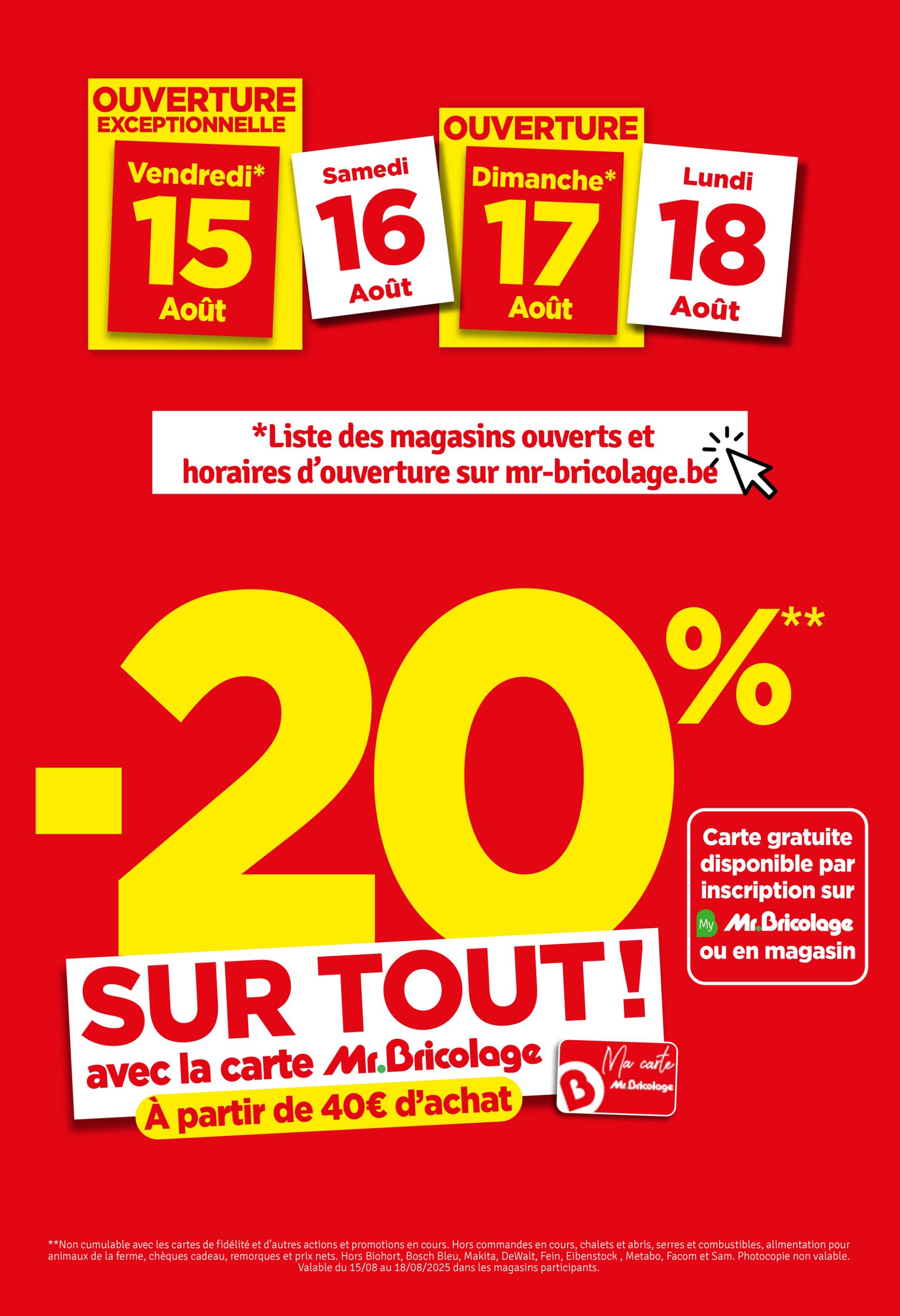 Mr. Bricolage folder geldig vanaf 12/08 - 24/08