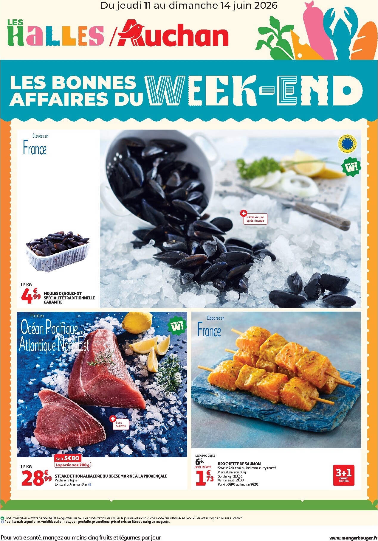 Huidige Auchan - Les bons plans du week-end folder geldig van donderdag 11/06/2026 tot zondag 14/06/2026