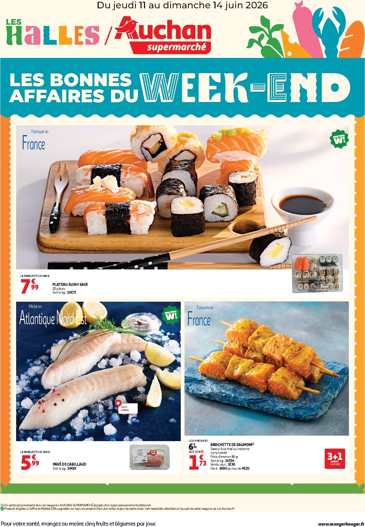 Huidige Auchan Supermarché - Les bons plans du week-end folder geldig van donderdag 11/06/2026 tot zondag 14/06/2026