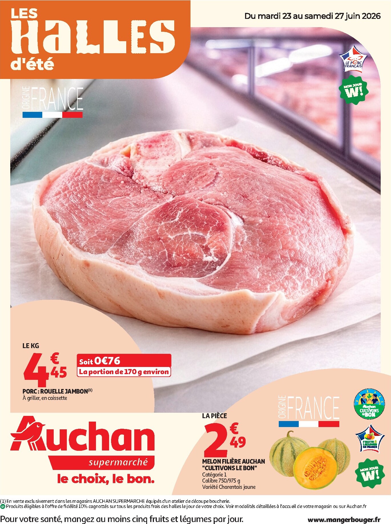 Auchan Supermarché - Tops promos supers folder voor volgende week van dinsdag 23/06/2026 tot zaterdag 27/06/2026