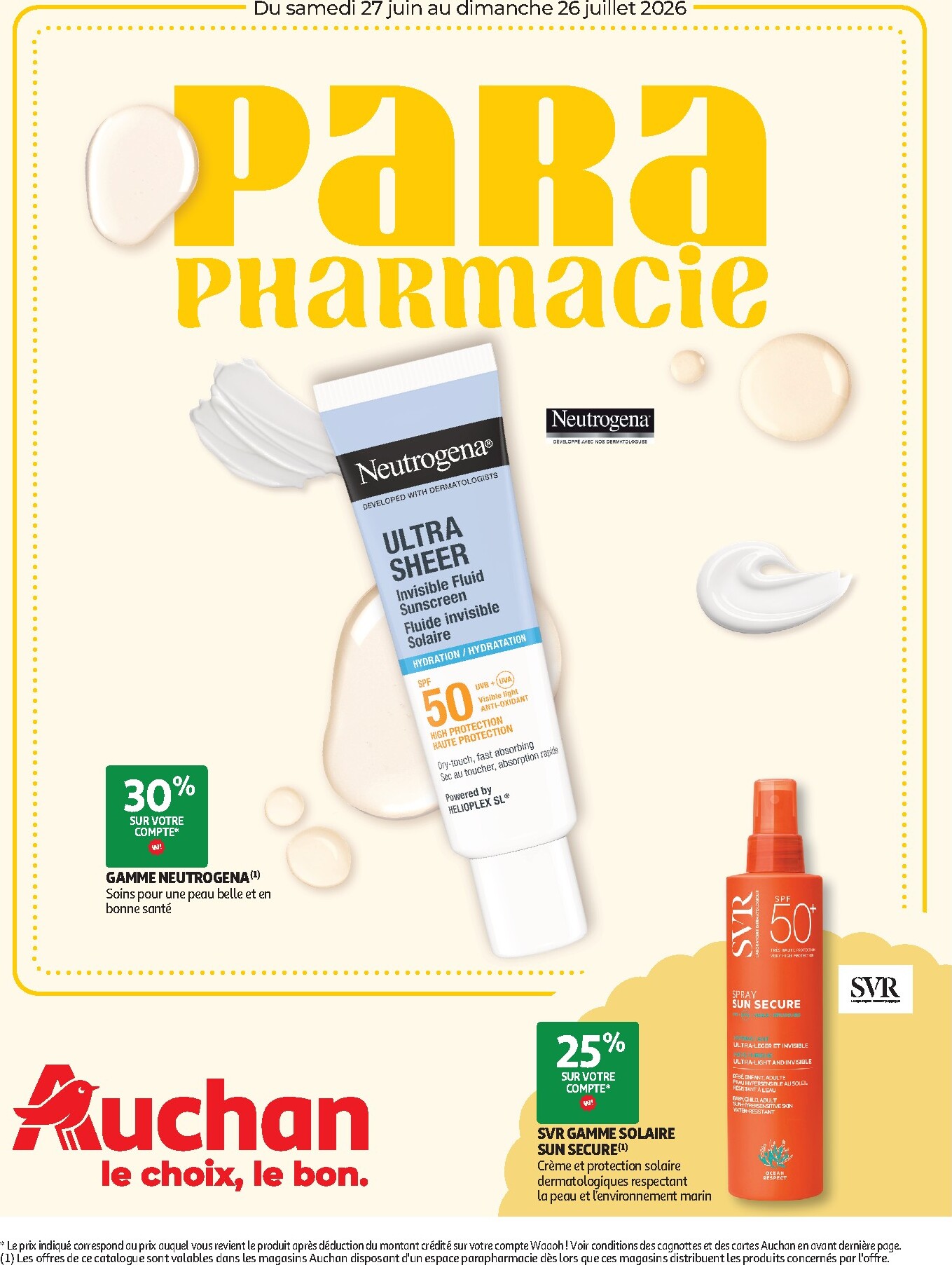 Huidige Auchan - Parapharmacie, beauté folder geldig van zaterdag 27/06/2026 tot zondag 26/07/2026
