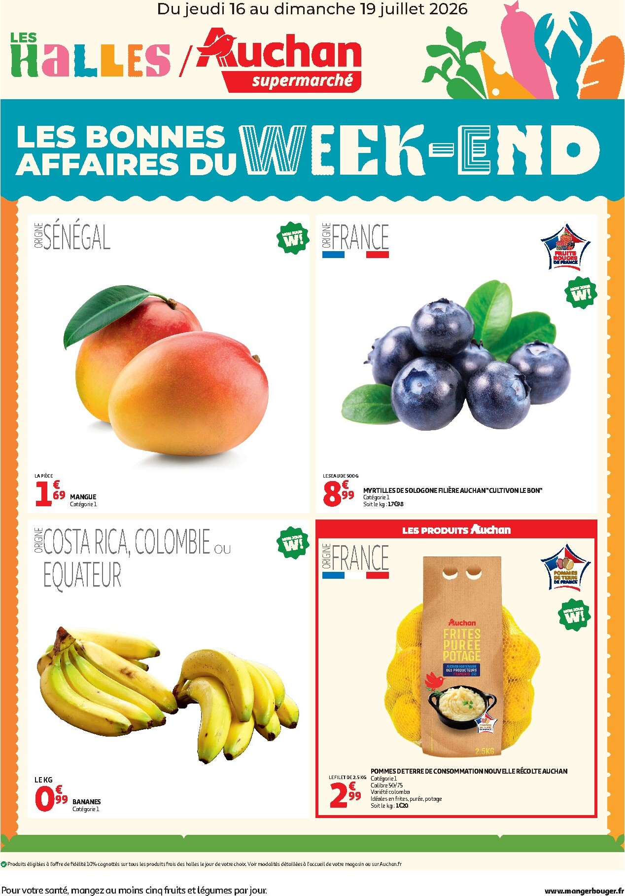 Huidige Auchan - Les bons plans du week-end dans votre super ! - Supermarché folder geldig van donderdag 16/07/2026 tot zondag 19/07/2026