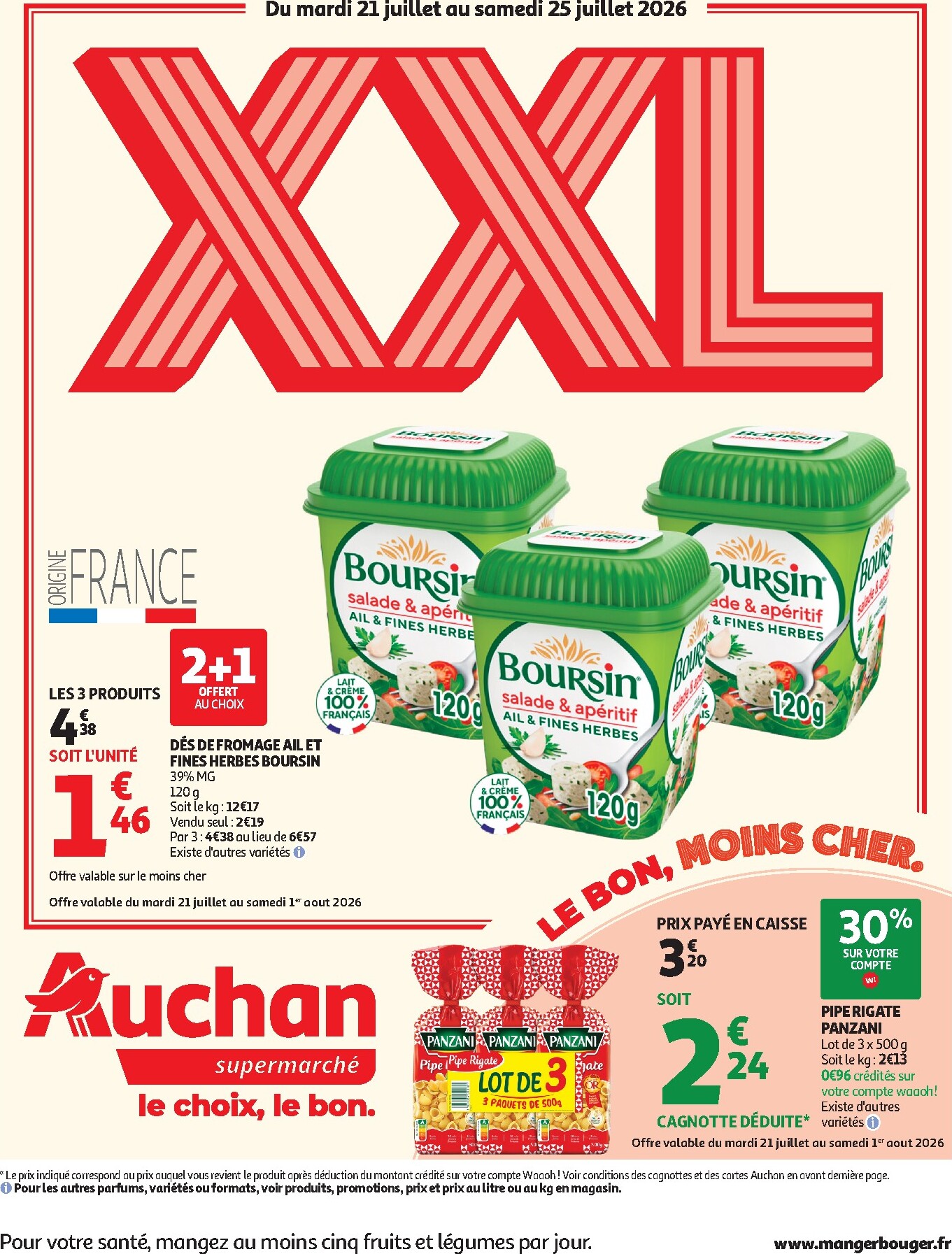 Auchan - Supermarché folder voor volgende week van dinsdag 21/07/2026 tot zaterdag 25/07/2026