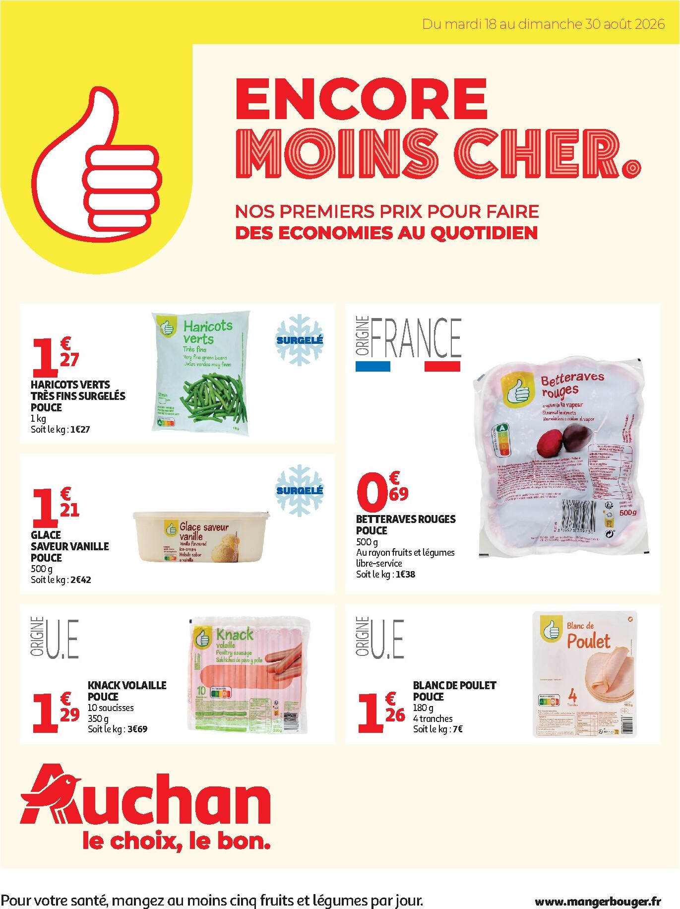 Auchan folder voor volgende week van dinsdag 18/08/2026 tot zondag 30/08/2026