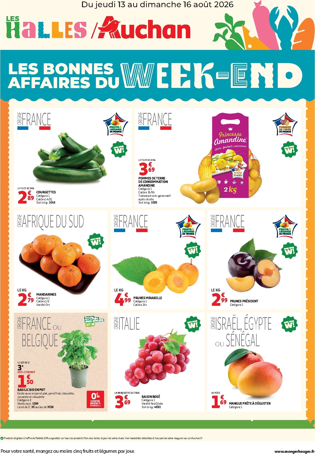 Huidige Auchan folder geldig van donderdag 13/08/2026 tot zondag 16/08/2026