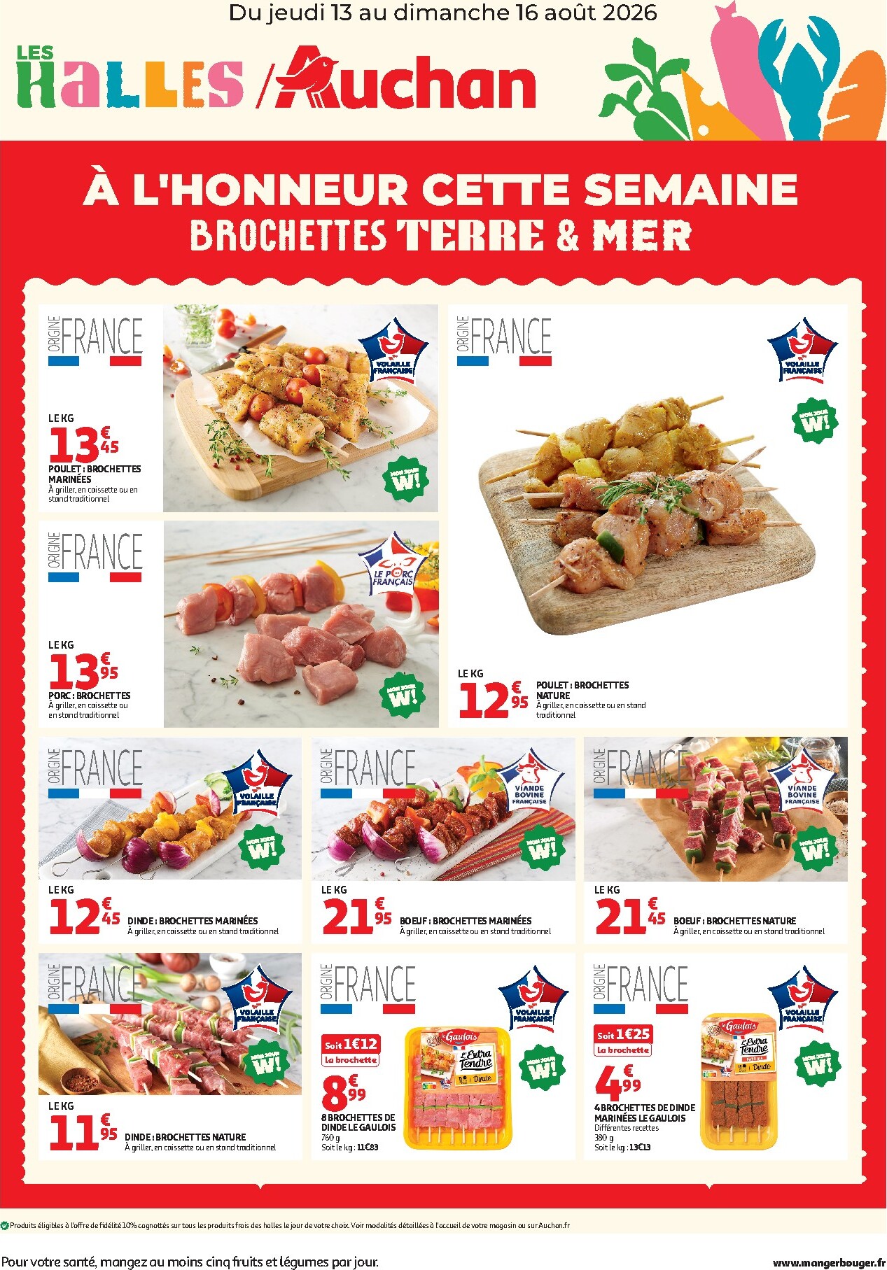 Huidige Auchan - À l'honneur cette semaine folder geldig van donderdag 13/08/2026 tot zondag 16/08/2026