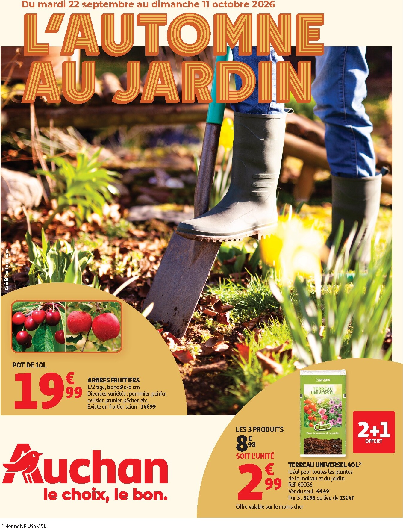 Auchan - Jardinage automne folder voor volgende week van dinsdag 22/09/2026 tot zondag 11/10/2026