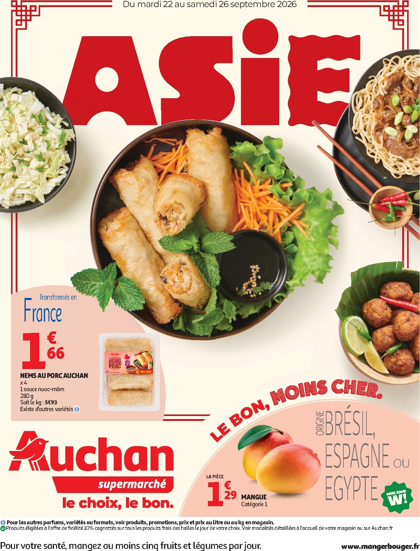 Auchan - Supermarché folder voor volgende week van dinsdag 22/09/2026 tot zaterdag 26/09/2026