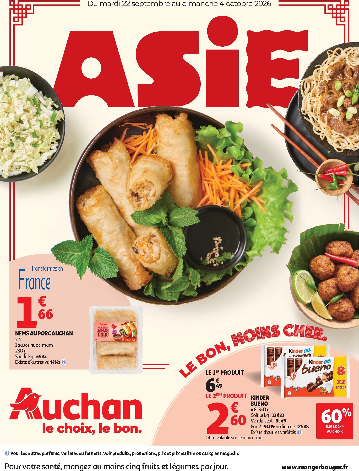 Auchan folder voor volgende week van dinsdag 22/09/2026 tot zondag 04/10/2026