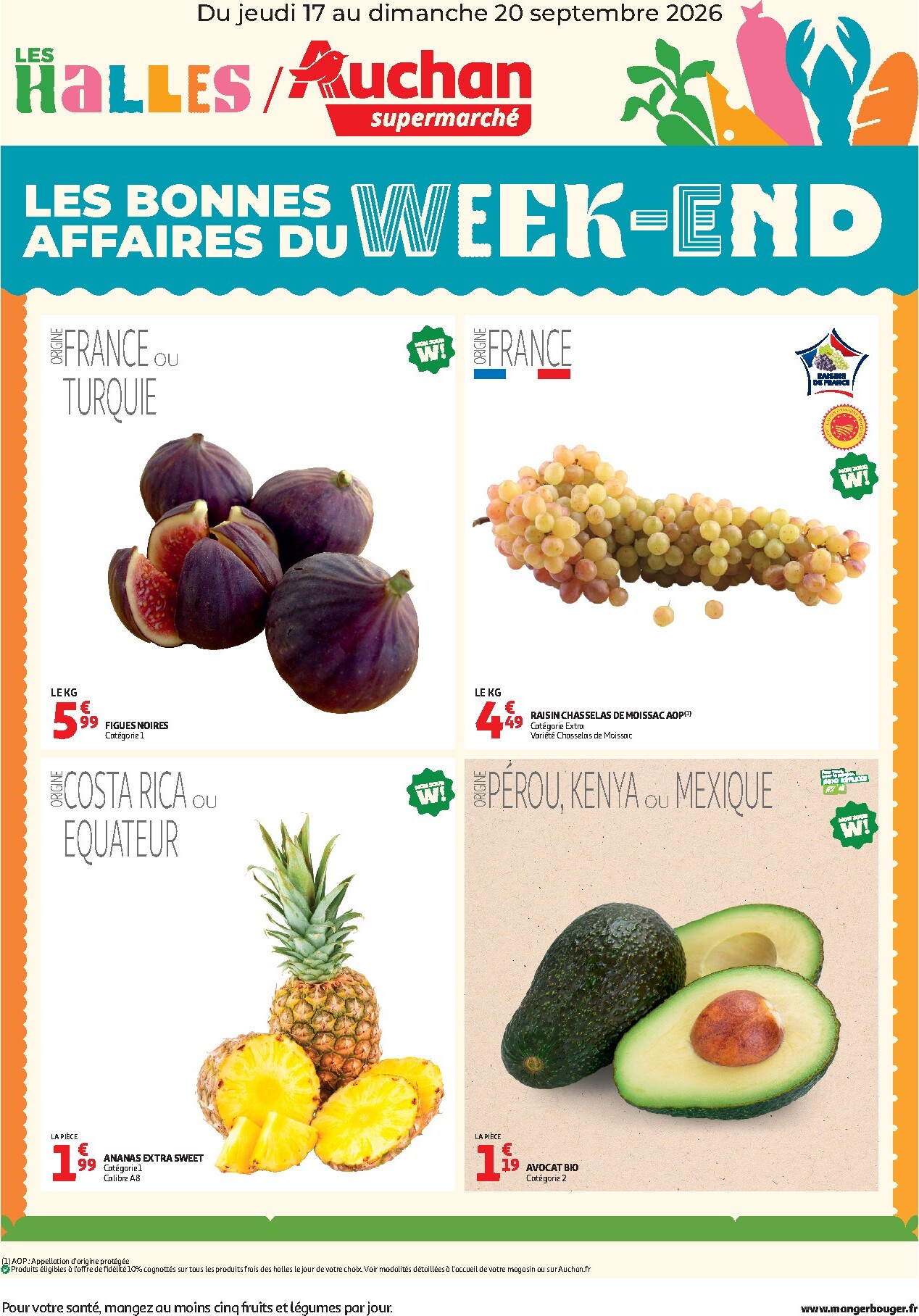 Huidige Auchan - Les bons plan du week end dans votre super folder geldig van donderdag 17/09/2026 tot zondag 20/09/2026