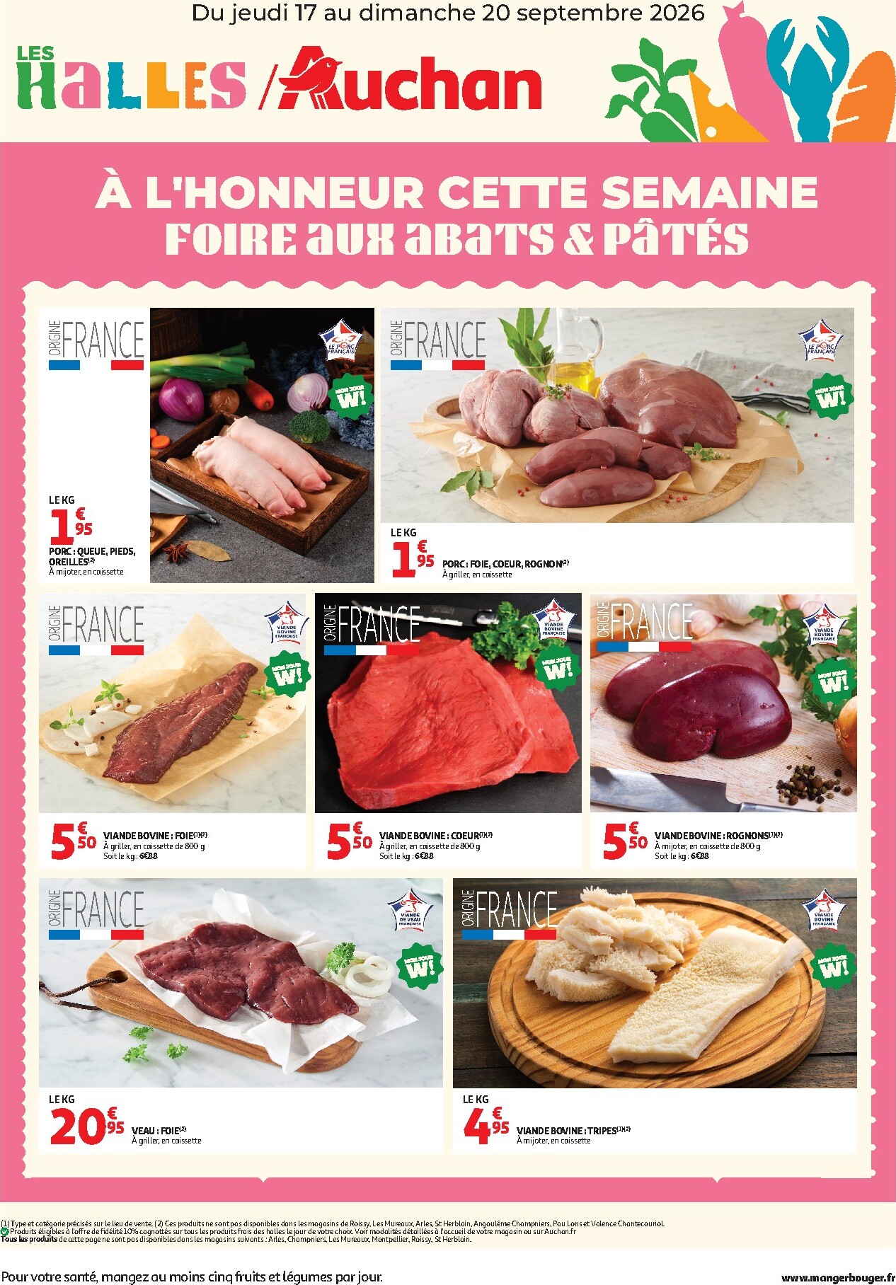 Huidige Auchan - À l'honneur cette semaine folder geldig van donderdag 17/09/2026 tot zondag 20/09/2026