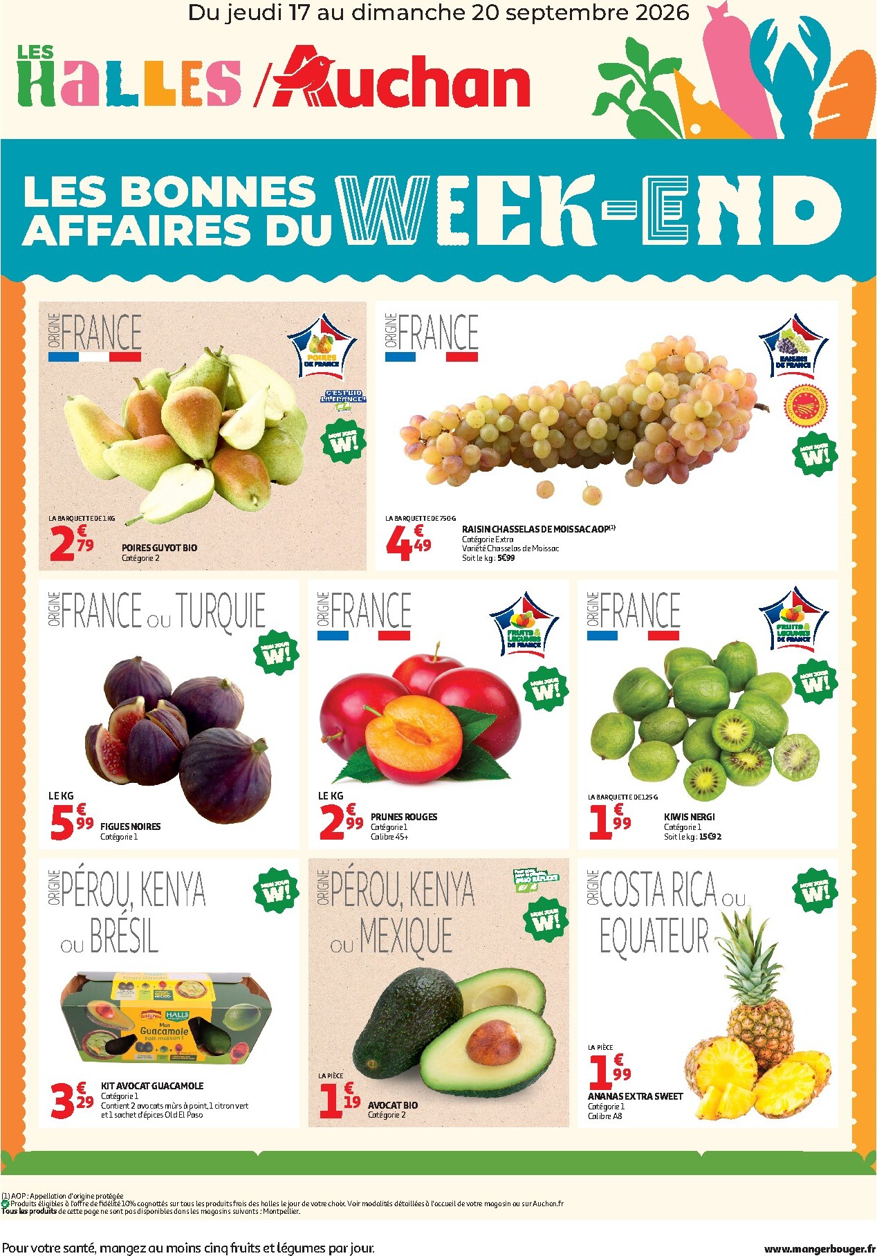 Huidige Auchan - Les bons plan du week end dans votre hyper folder geldig van donderdag 17/09/2026 tot zondag 20/09/2026