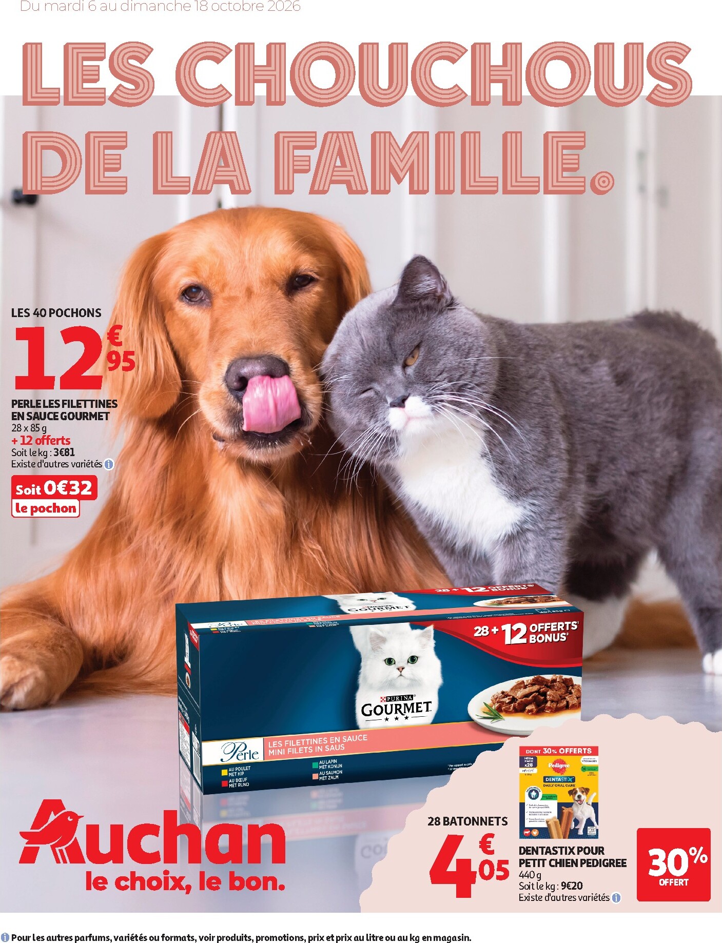 Auchan - Animalerie folder voor volgende week van dinsdag 06/10/2026 tot zondag 18/10/2026