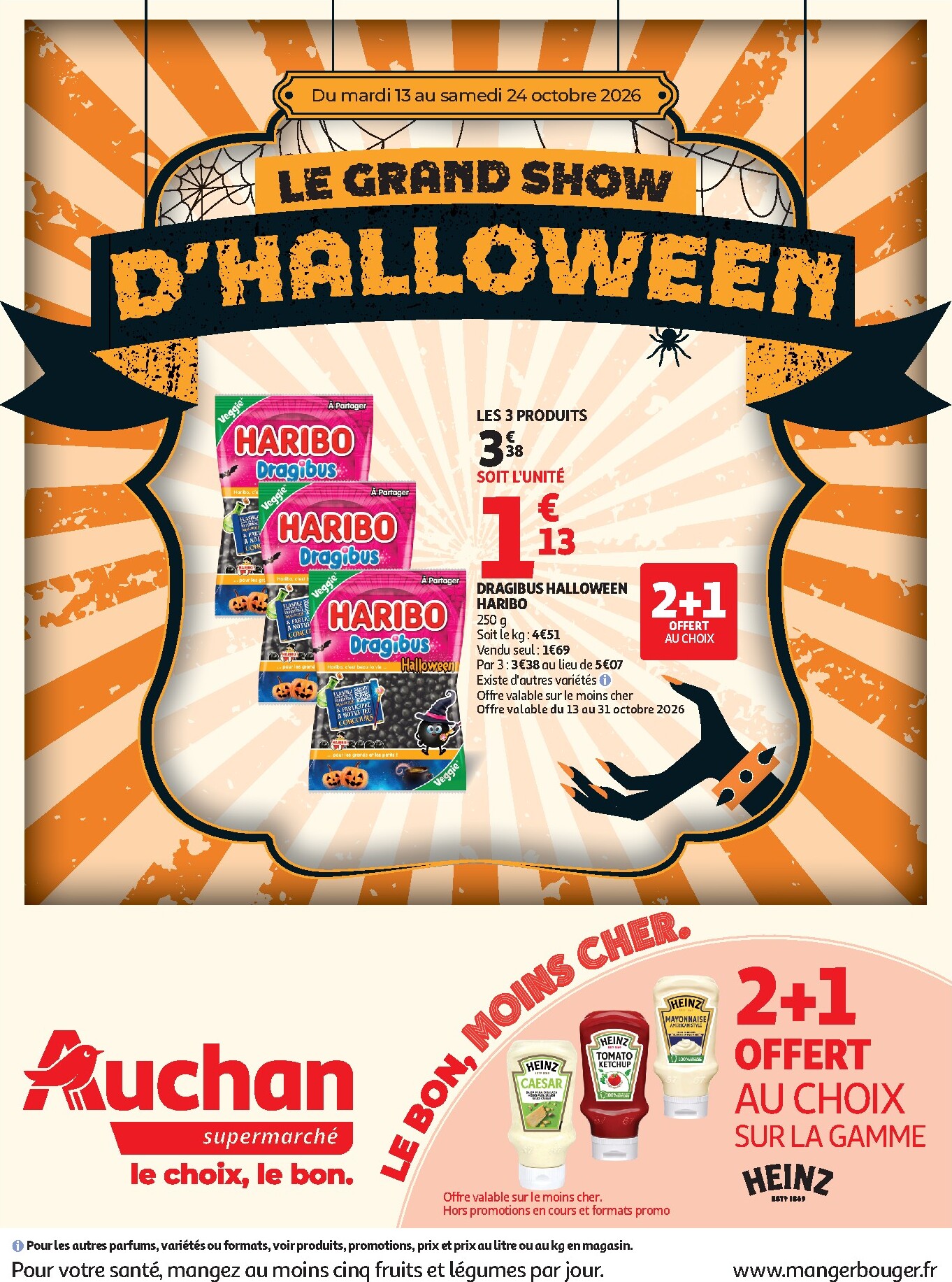Auchan Supermarché - Halloween folder voor volgende week van dinsdag 13/10/2026 tot zaterdag 24/10/2026