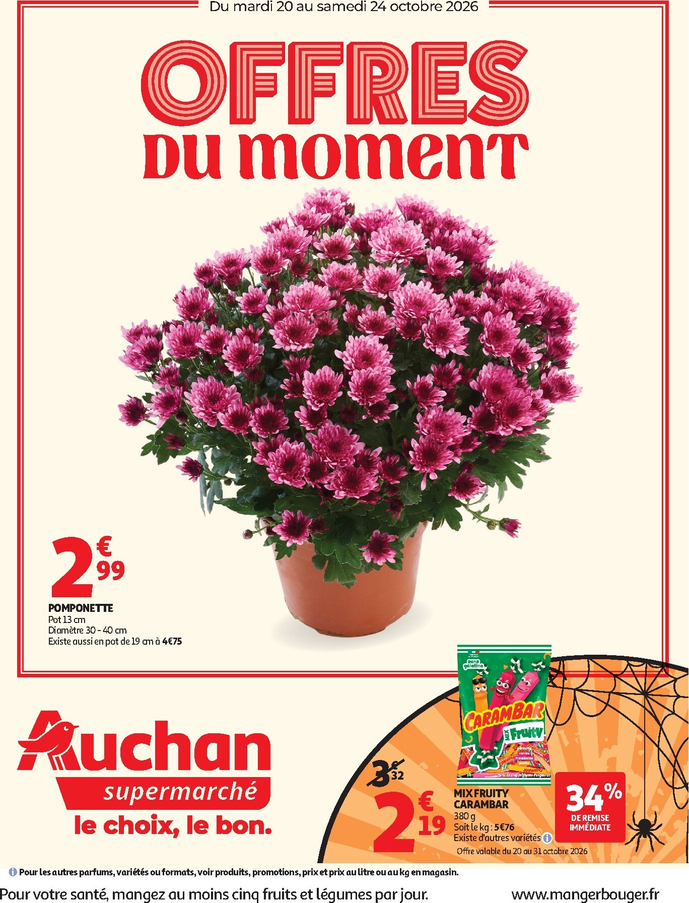 Auchan Supermarché - Halloween folder voor volgende week van dinsdag 20/10/2026 tot zaterdag 24/10/2026