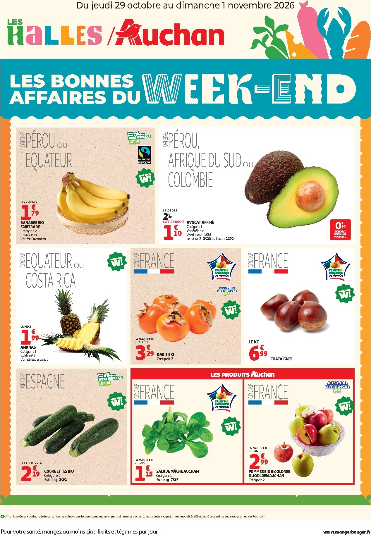 Huidige Auchan - Bons plans du week end folder geldig van donderdag 29/10/2026 tot zondag 01/11/2026