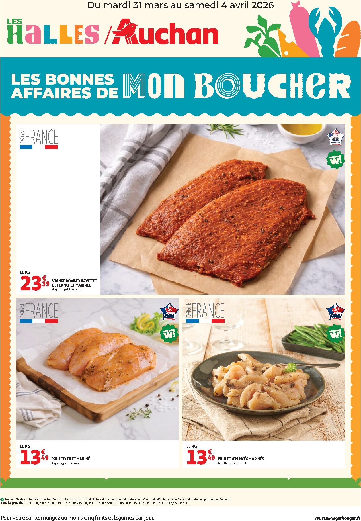 De Auchan - Mon boucher - Hypermarché folder geldig vanaf 31/03/2026 t/m 04/04/2026
