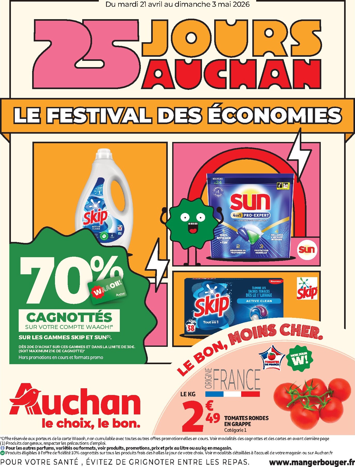 Auchan - 25 jours folder voor volgende week van dinsdag 21/04/2026 tot zondag 03/05/2026