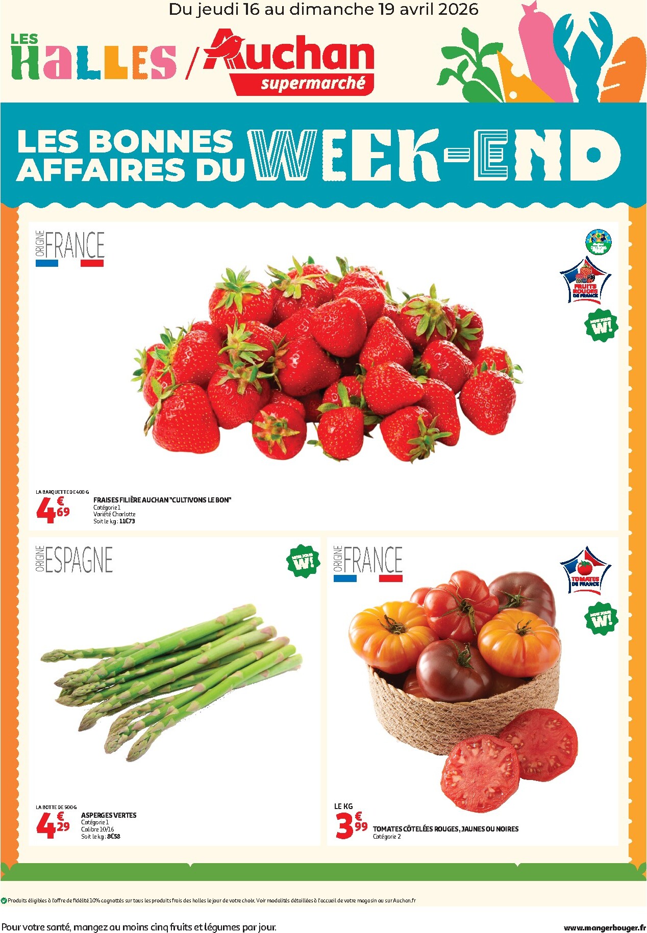 Huidige Auchan Supermarché - Les bons plans du week-end folder geldig van donderdag 16/04/2026 tot zondag 19/04/2026