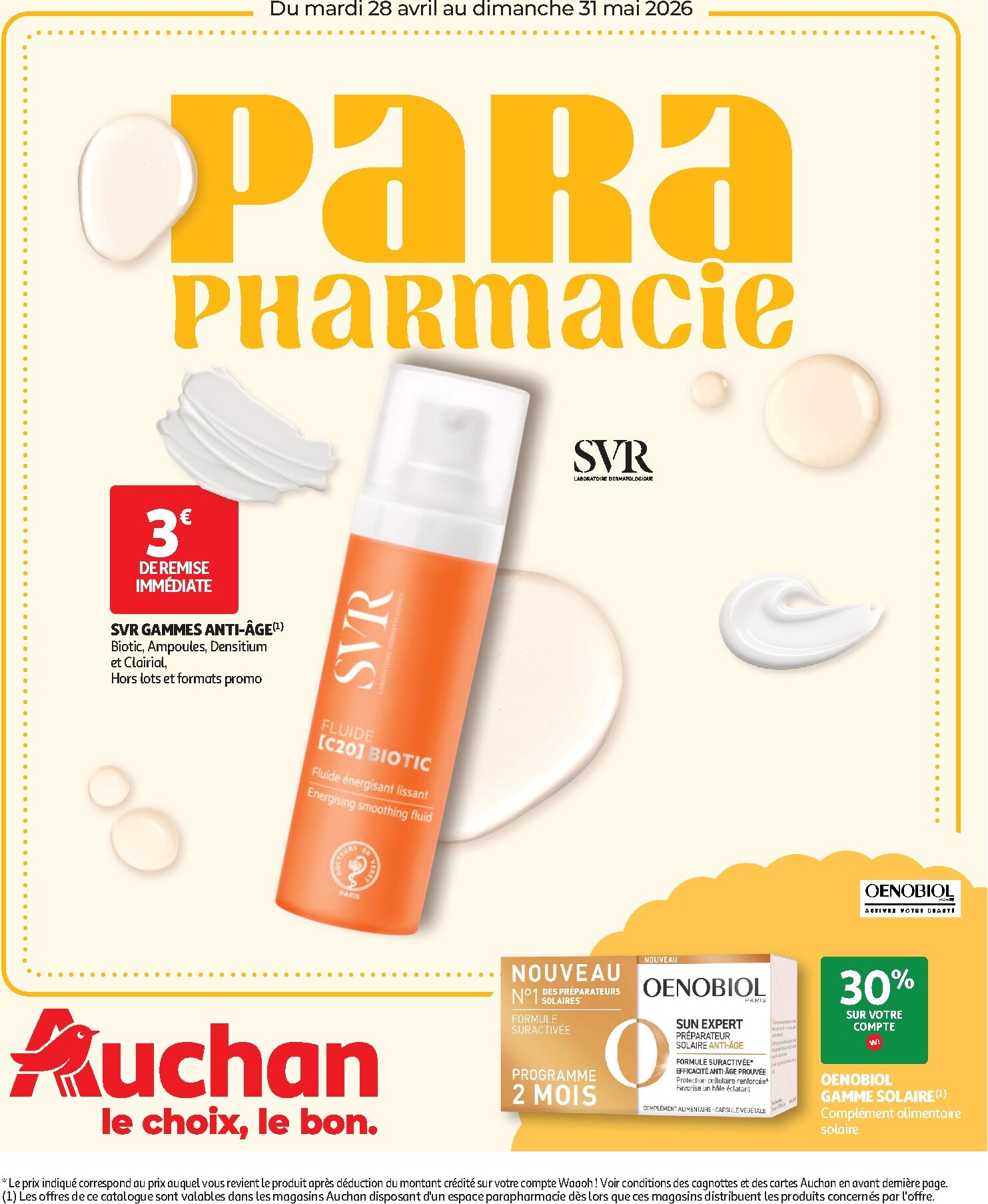 Auchan - Parapharmacie, beauté folder voor volgende week van dinsdag 28/04/2026 tot zondag 31/05/2026