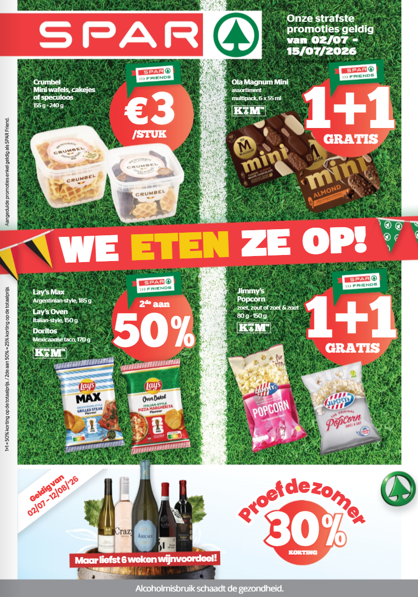 Toekomstige Spar folder geldig van donderdag 02/07/2026 tot woensdag 15/07/2026