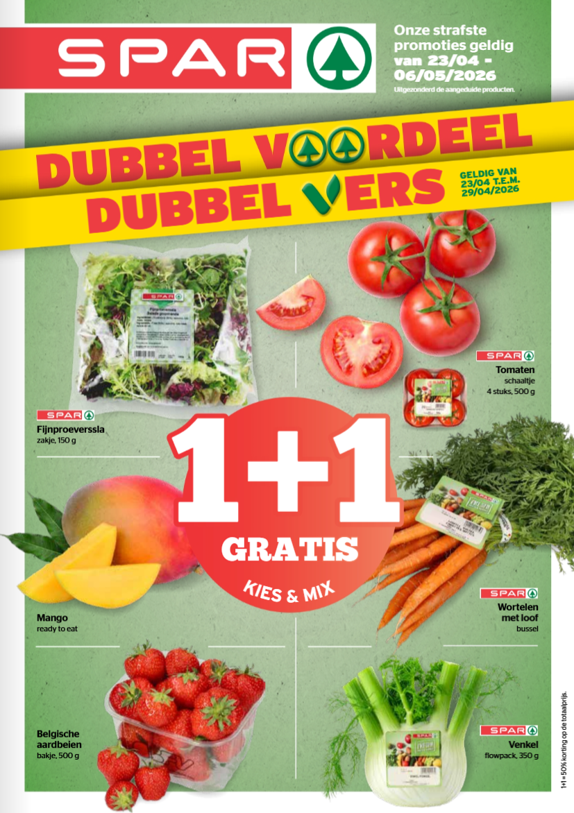 Toekomstige Spar folder geldig van donderdag 23/04/2026 tot woensdag 06/05/2026