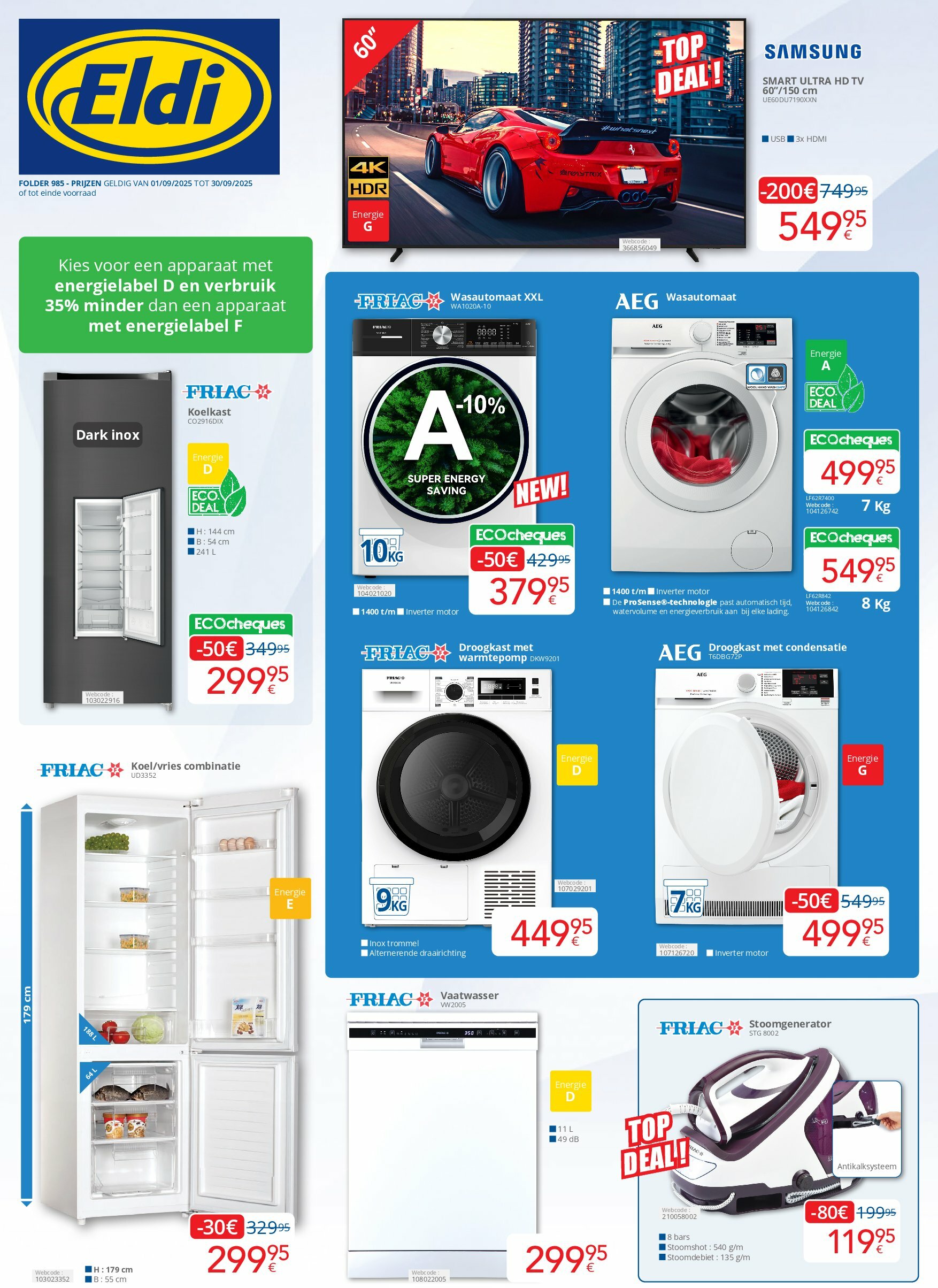 Eldi folder geldig vanaf 01/09 - 30/09