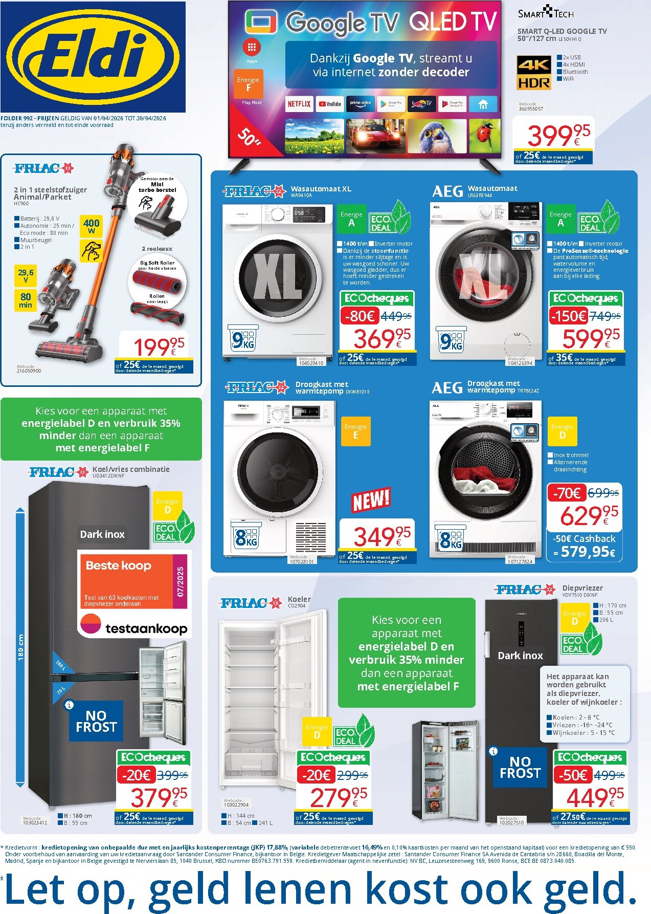 De Eldi folder geldig vanaf 01/04/2026 t/m 30/04/2026