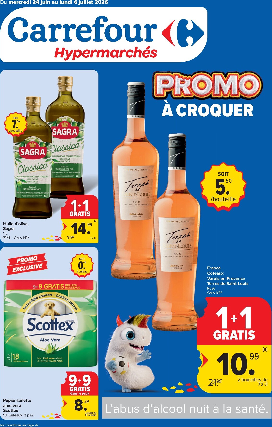 Carrefour Hypermarchés folder voor volgende week van woensdag 24/06/2026 tot maandag 06/07/2026
