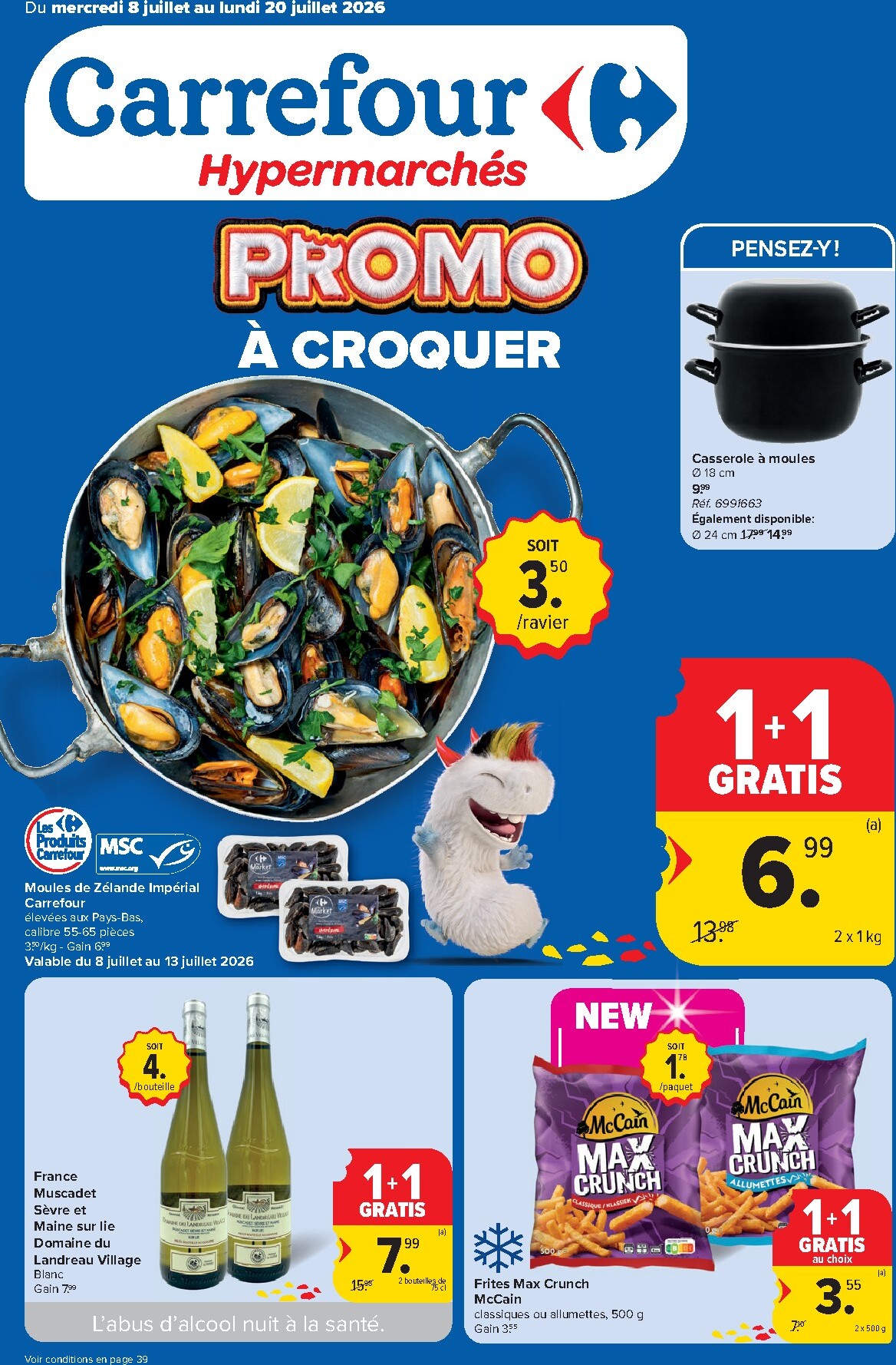 Carrefour Hypermarchés folder voor volgende week van woensdag 08/07/2026 tot maandag 20/07/2026