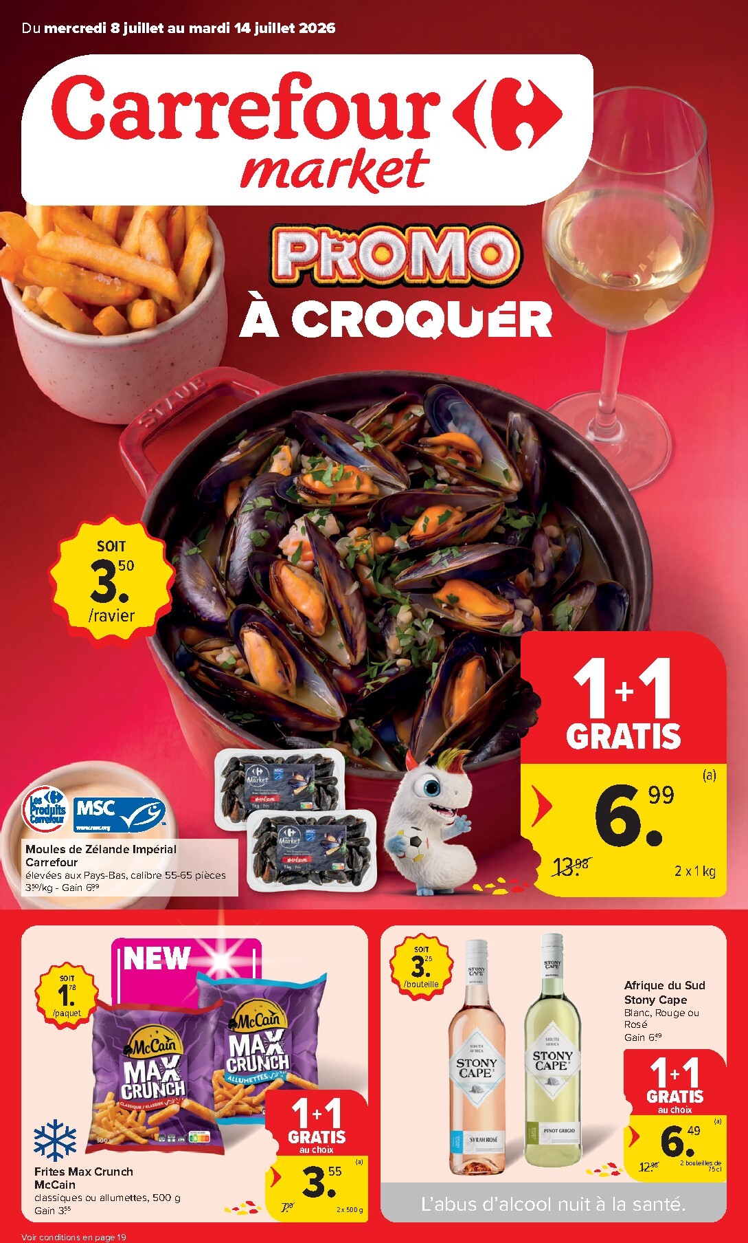 Carrefour Market folder voor volgende week van woensdag 08/07/2026 tot dinsdag 14/07/2026