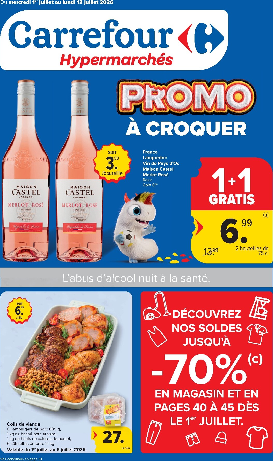 Huidige Carrefour Hypermarchés folder geldig van woensdag 01/07/2026 tot maandag 13/07/2026