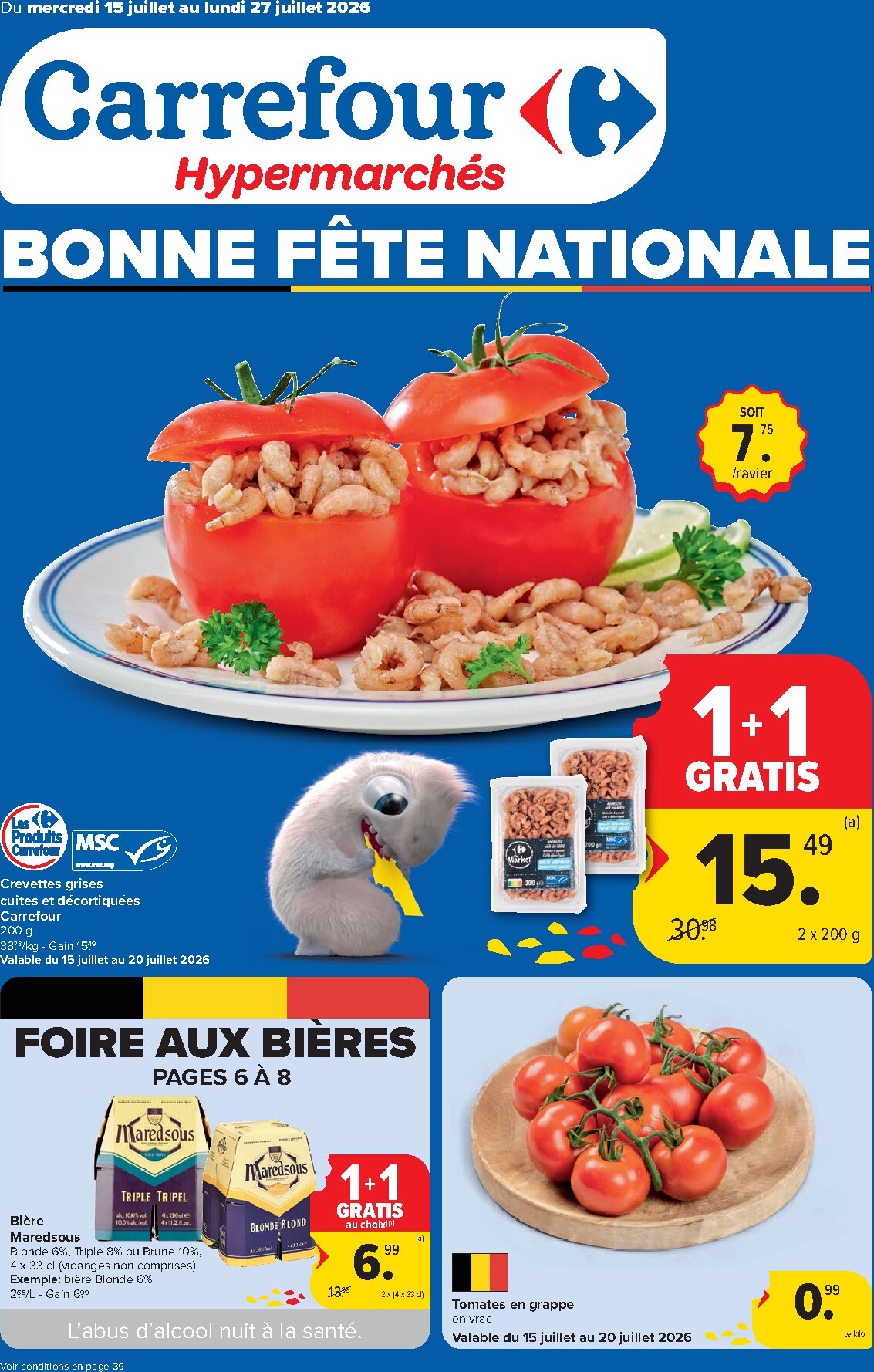 Carrefour Hypermarchés folder voor volgende week van woensdag 15/07/2026 tot maandag 27/07/2026