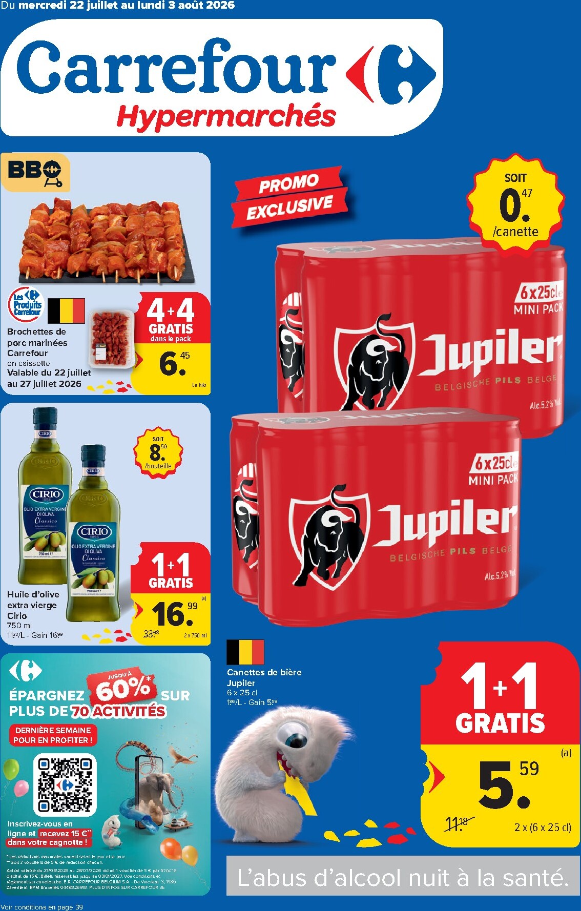 Carrefour Hypermarchés folder voor volgende week van woensdag 22/07/2026 tot maandag 03/08/2026