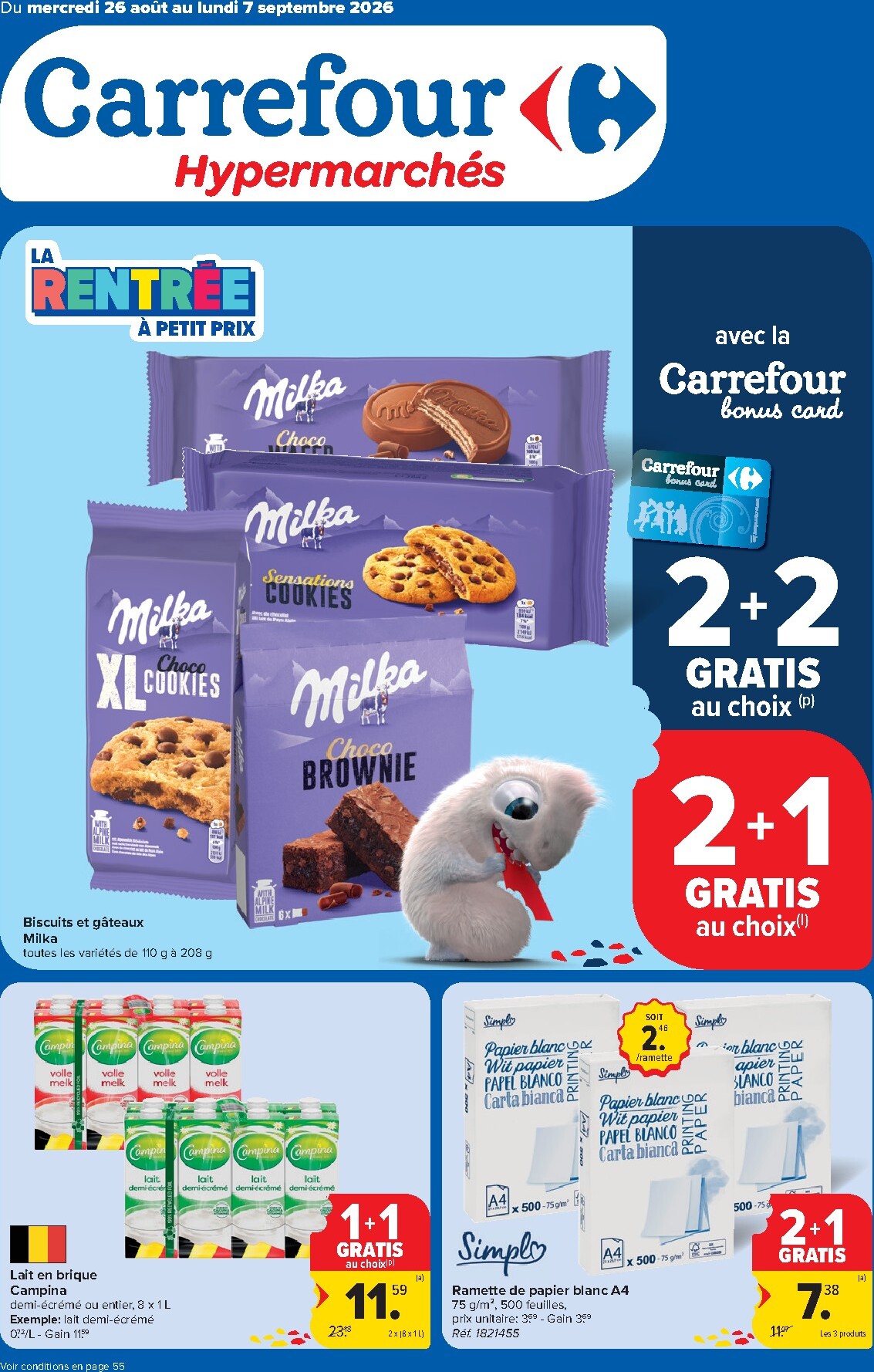 Carrefour Hypermarchés folder voor volgende week van woensdag 26/08/2026 tot maandag 07/09/2026