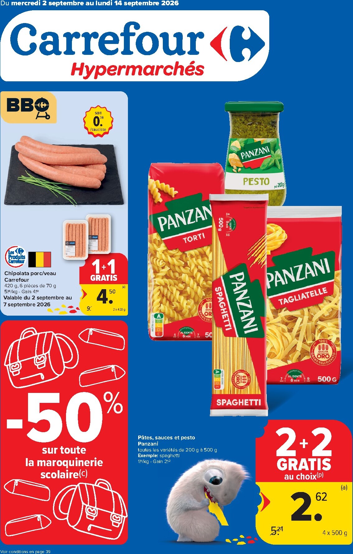 Huidige Carrefour - Hypermarchés folder geldig van woensdag 02/09/2026 tot maandag 14/09/2026