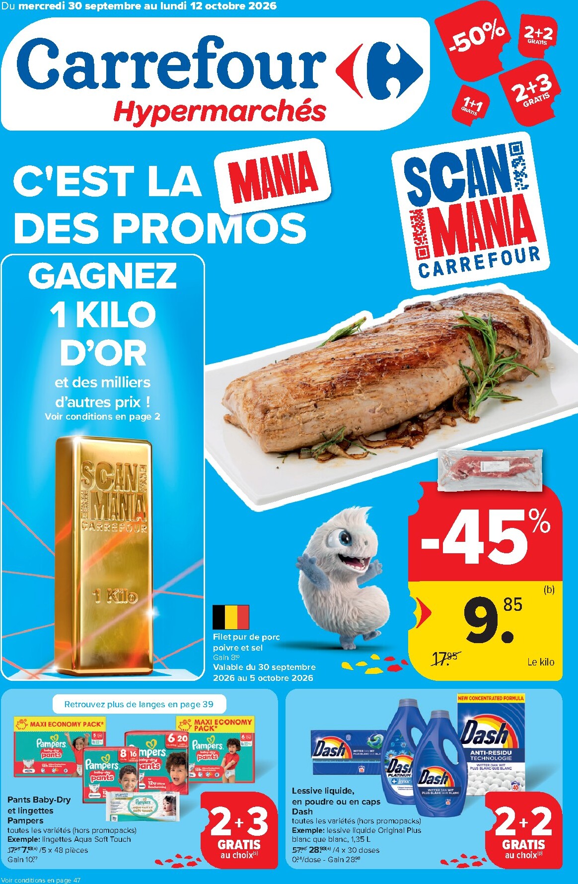 Carrefour folder voor volgende week van woensdag 30/09/2026 tot maandag 12/10/2026