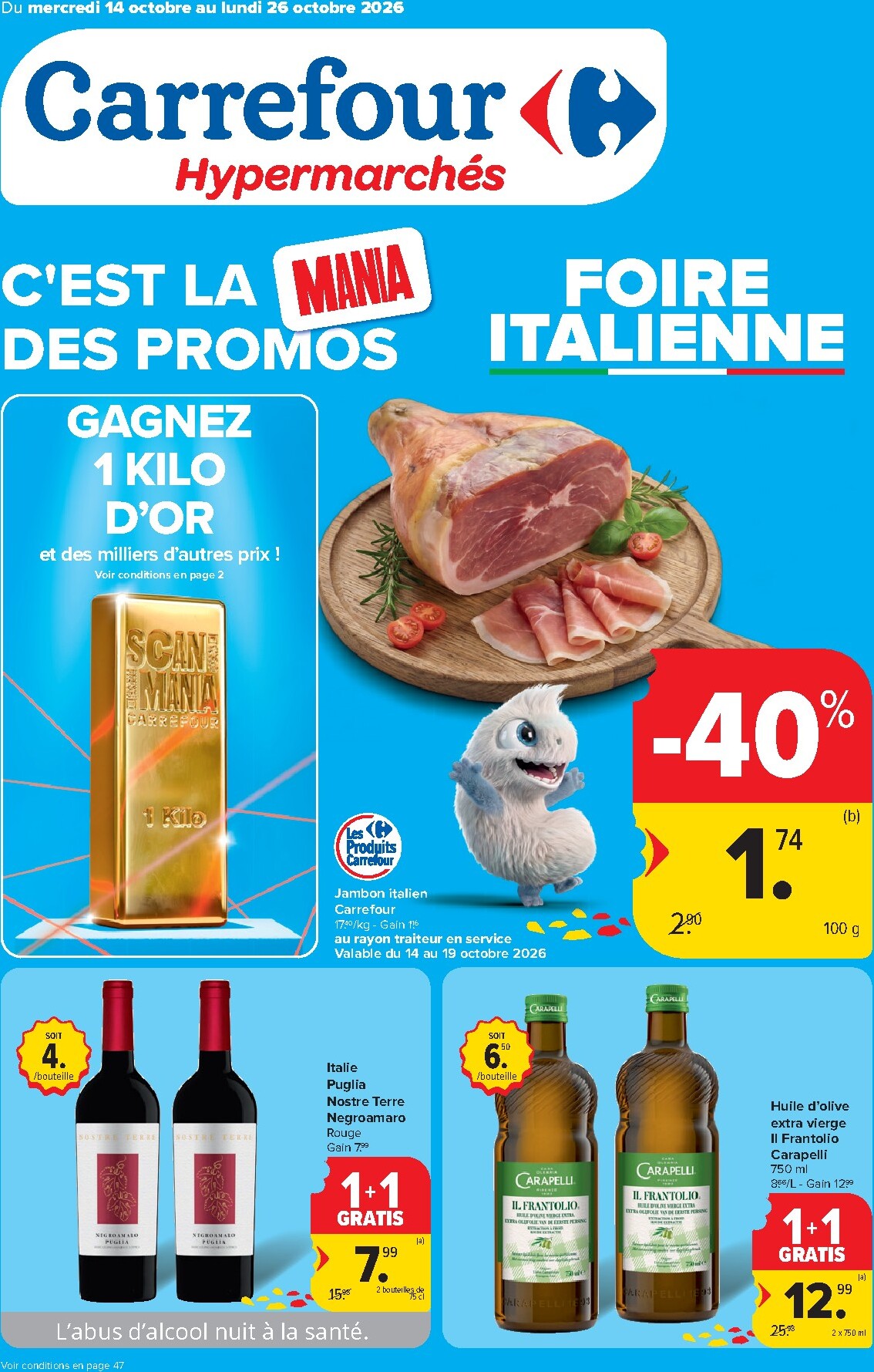 Carrefour folder voor volgende week van woensdag 14/10/2026 tot maandag 26/10/2026