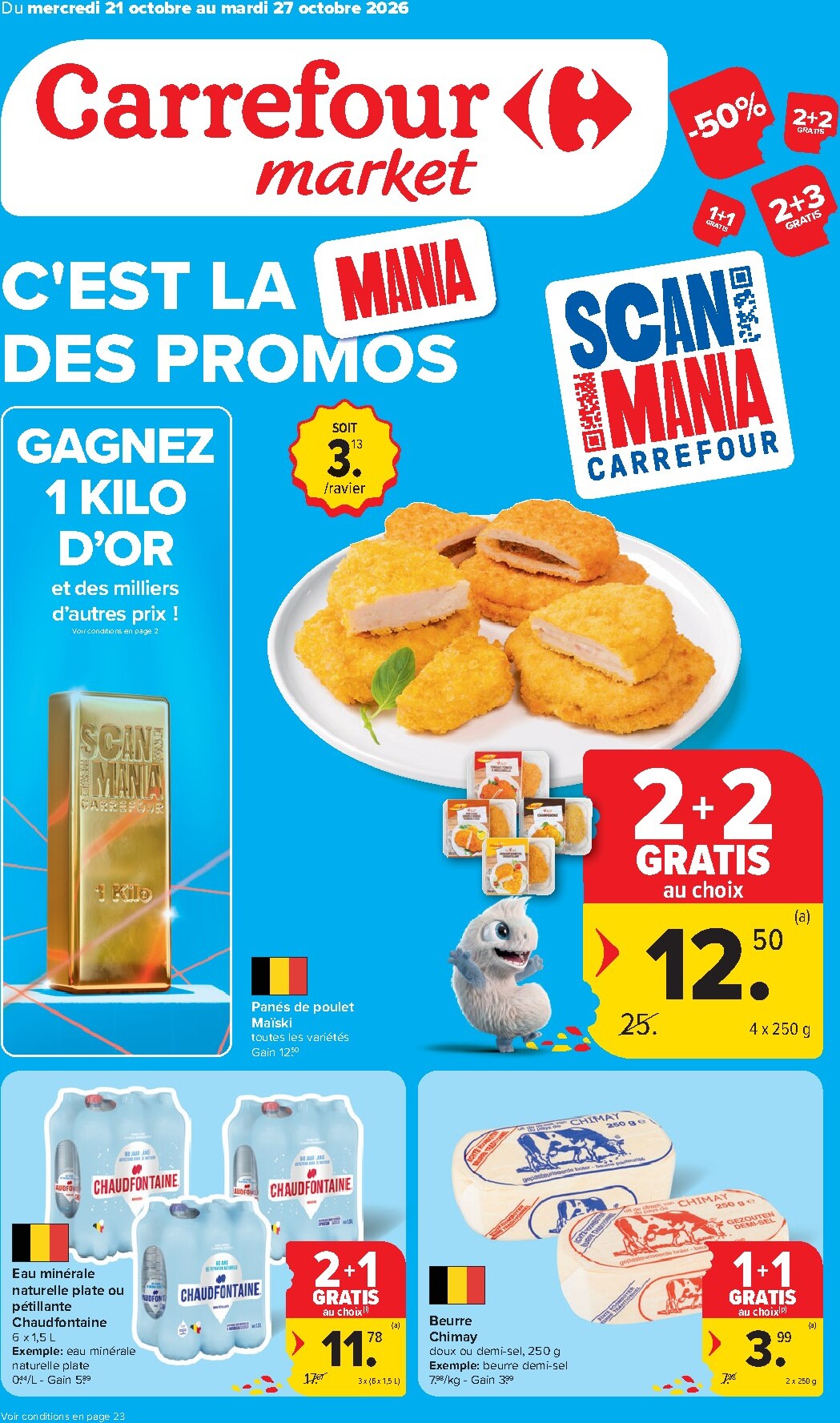 Carrefour Market folder voor volgende week van woensdag 21/10/2026 tot dinsdag 27/10/2026