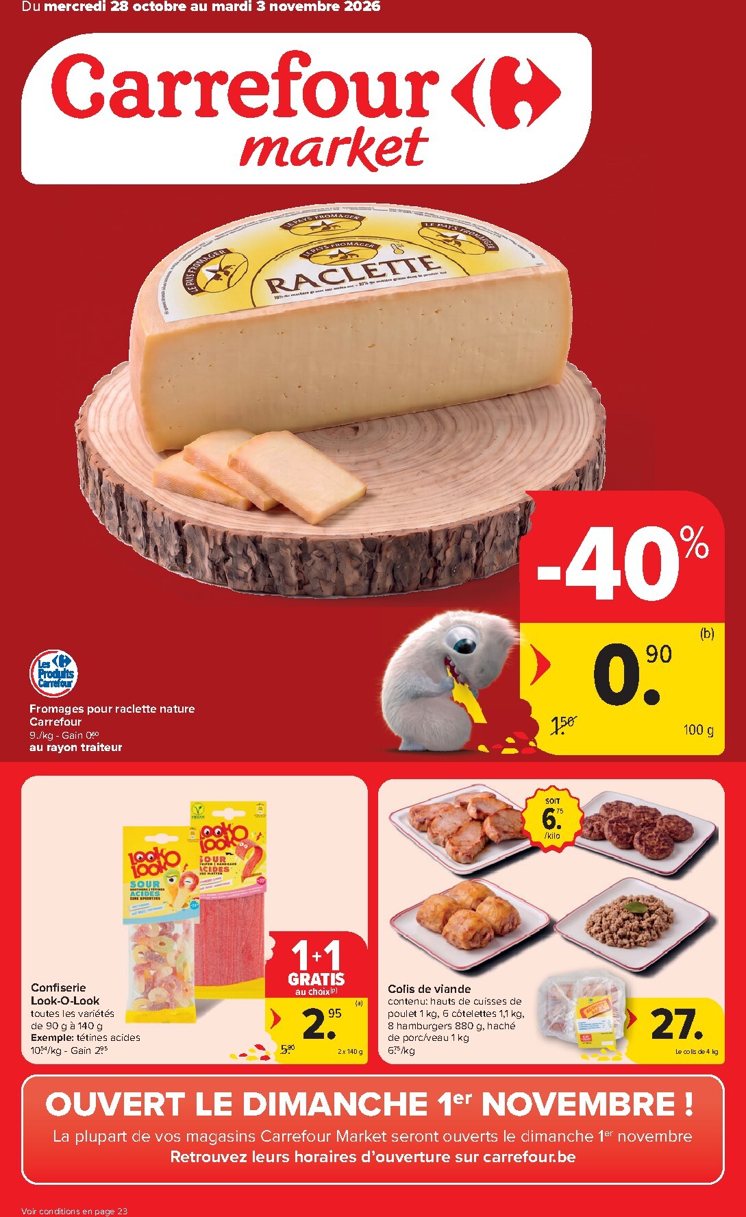 Carrefour Market folder voor volgende week van woensdag 28/10/2026 tot dinsdag 03/11/2026