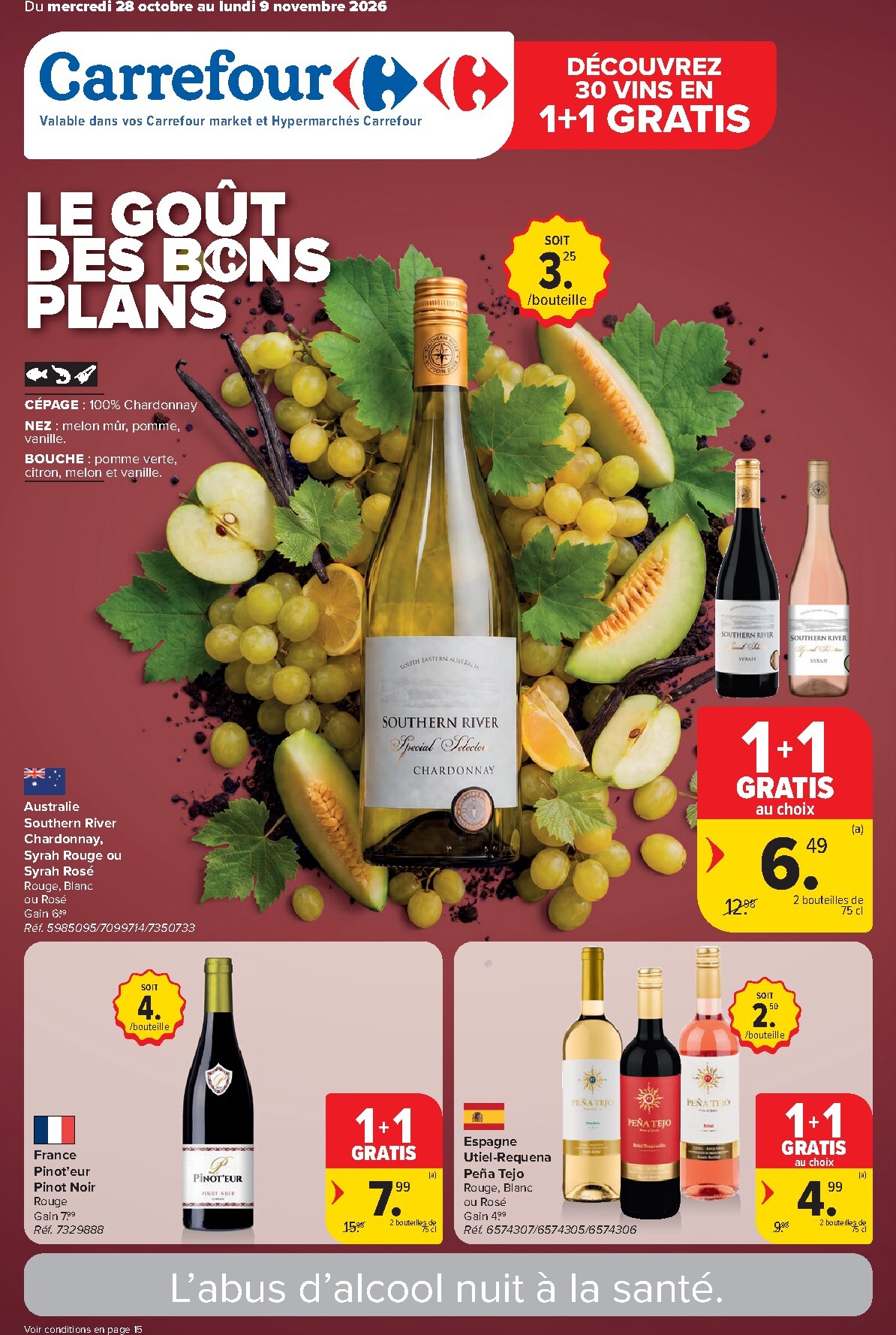 Carrefour - Catalogue Foire aux vins folder voor volgende week van woensdag 28/10/2026 tot maandag 09/11/2026
