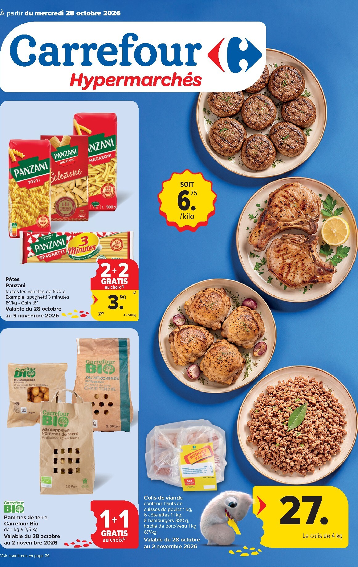 Carrefour Hypermarchés folder voor volgende week van woensdag 28/10/2026 tot maandag 09/11/2026