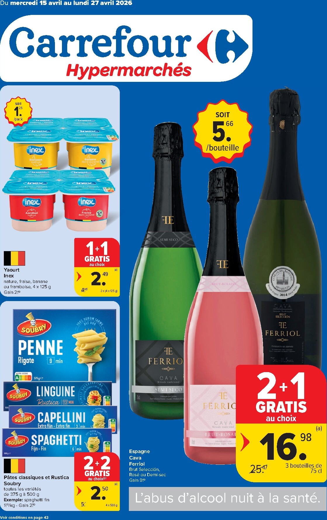 Toekomstige Carrefour Hypermarchés folder geldig van woensdag 15/04/2026 tot maandag 27/04/2026