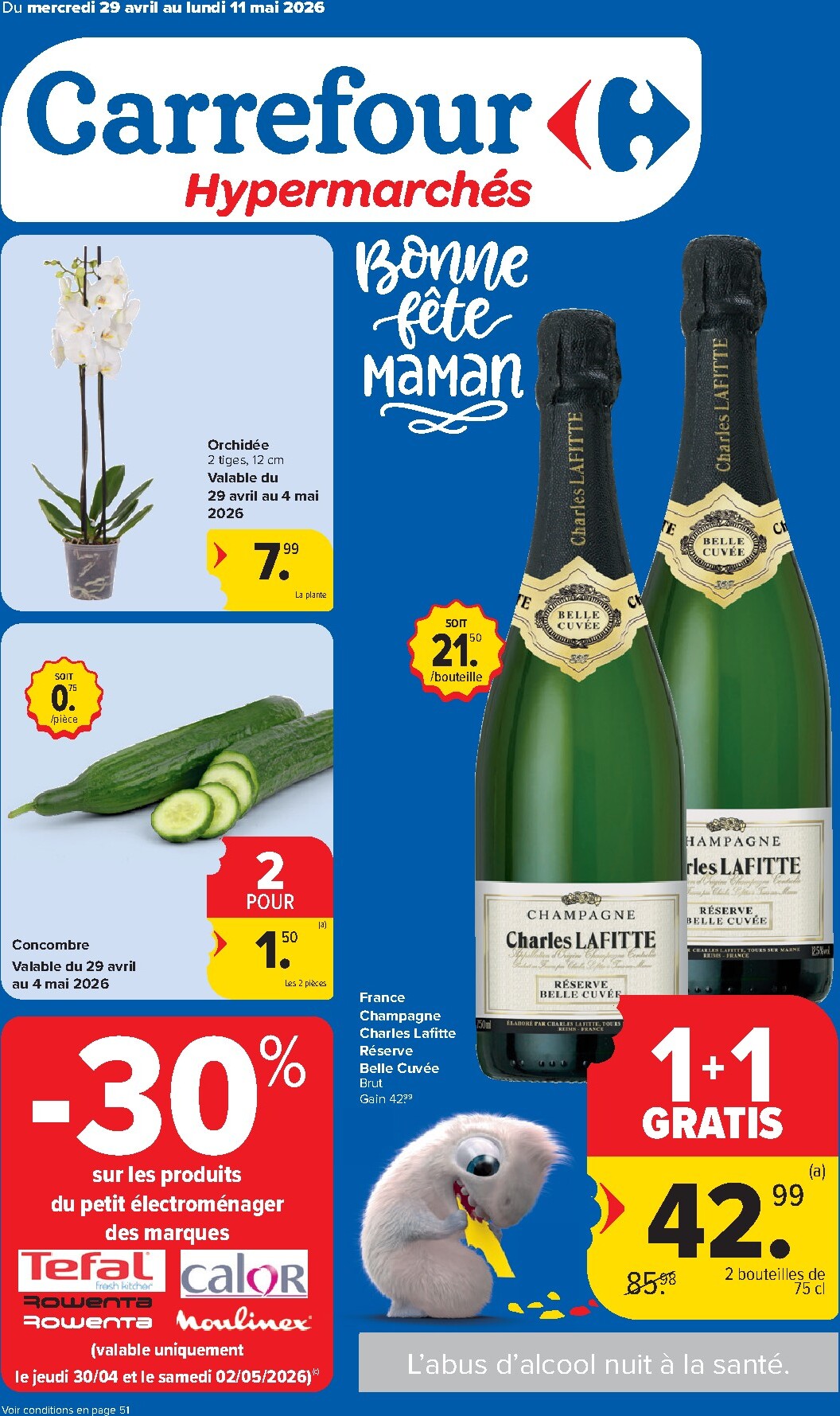 Carrefour Hypermarchés folder voor volgende week van woensdag 29/04/2026 tot maandag 11/05/2026