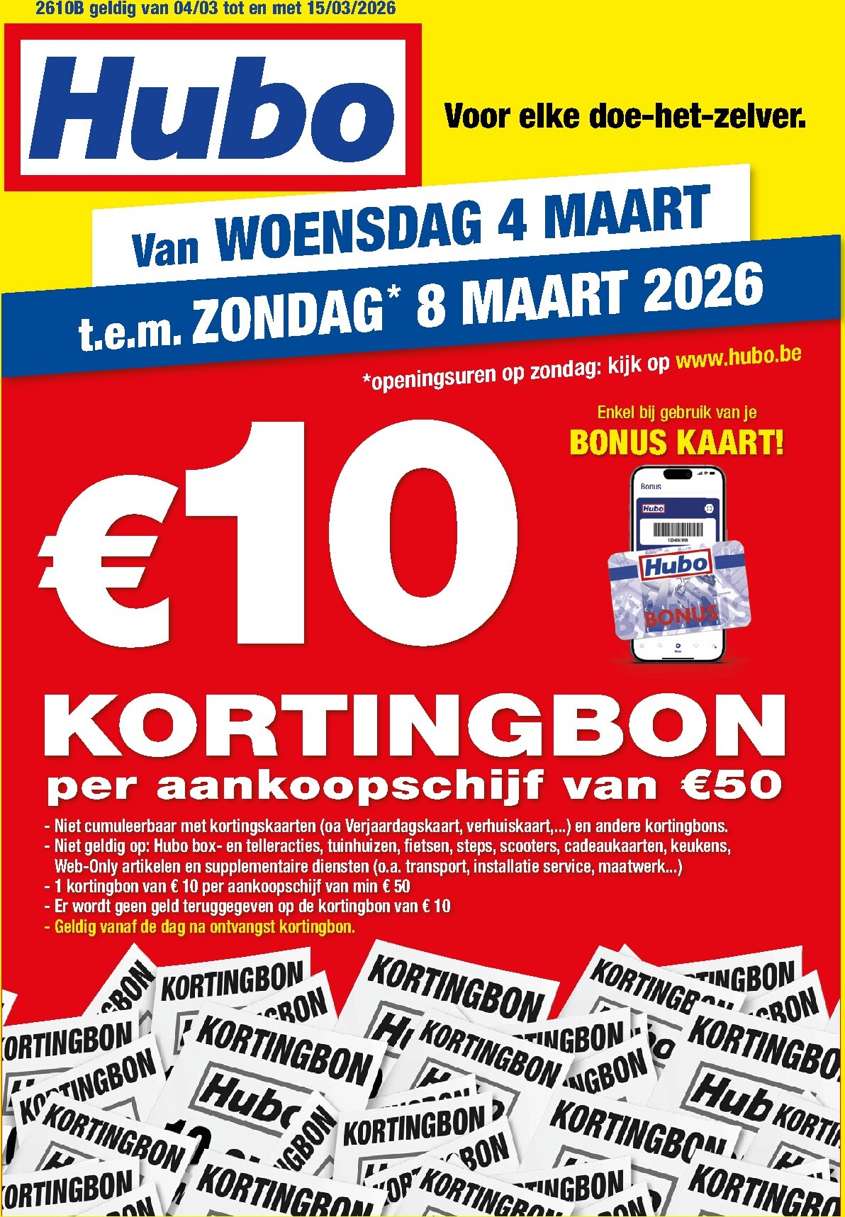 De Hubo folder geldig vanaf 04/03/2026 t/m 15/03/2026