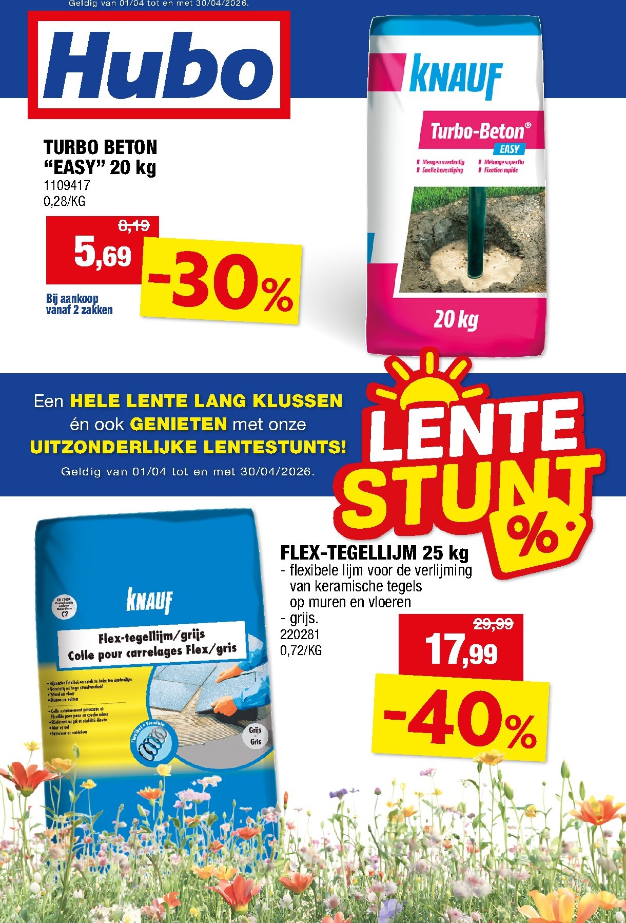 De Hubo folder geldig vanaf 01/04/2026 t/m 30/04/2026